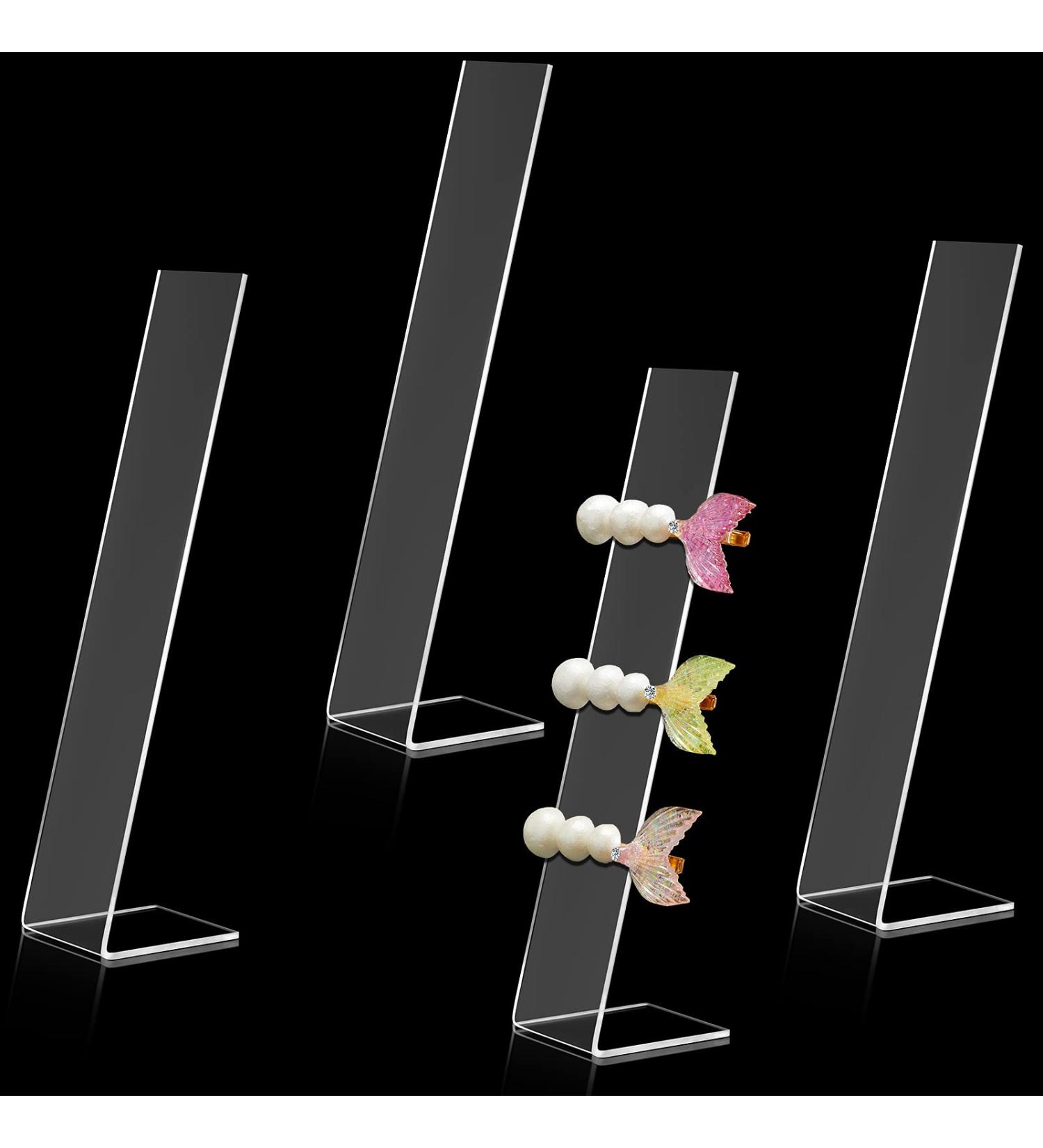 Clear Acrylic Hair Clip Display Stand - 8 Piece Organizer for Teen Girls - Buy Online on SooperMarket.com