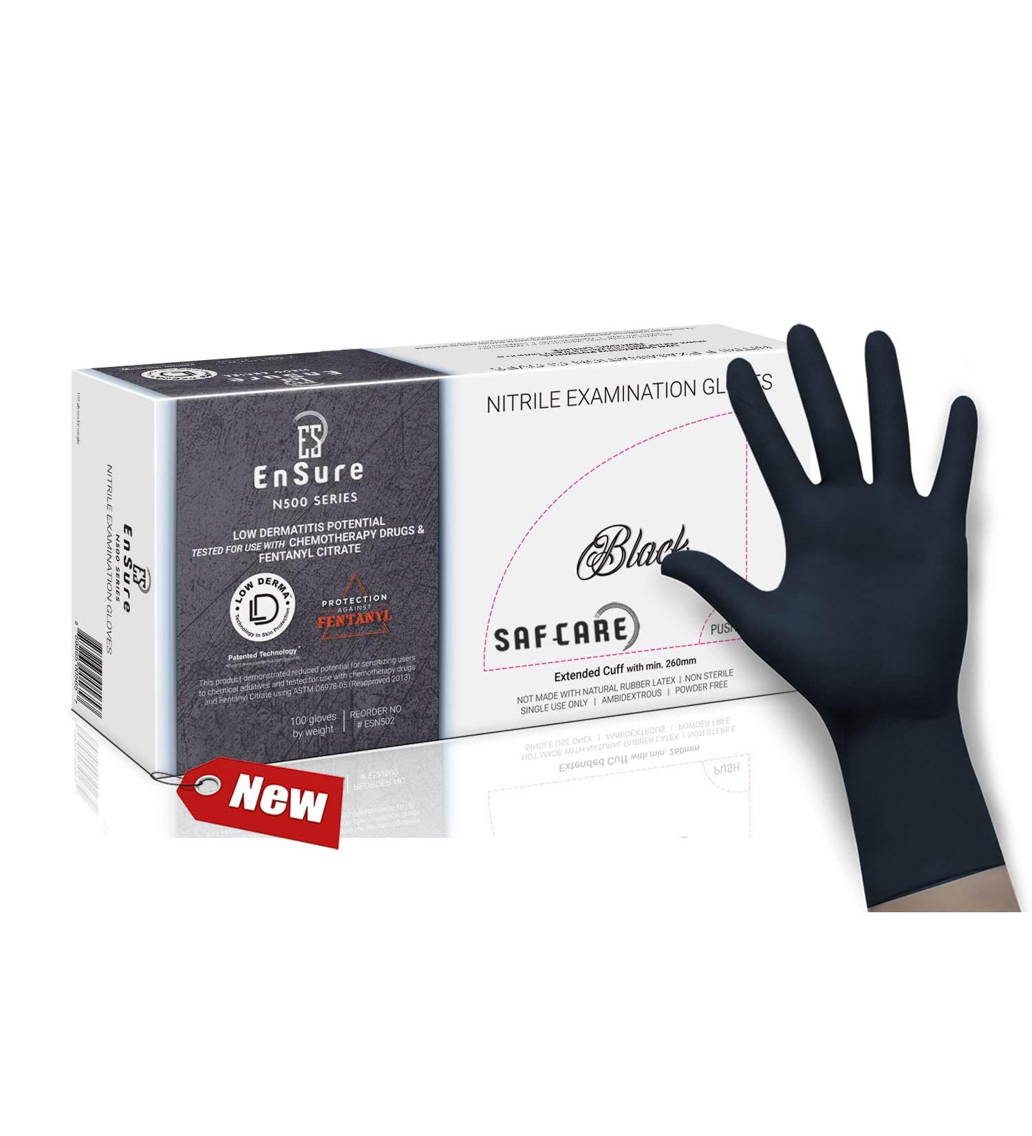 Low Derma Gray Black Nitrile Exam Gloves - Powder Free, Latex Free, Non Sterile - 5 Mil - Large (Pack of 1000) - Buy Online on SooperMarket.com