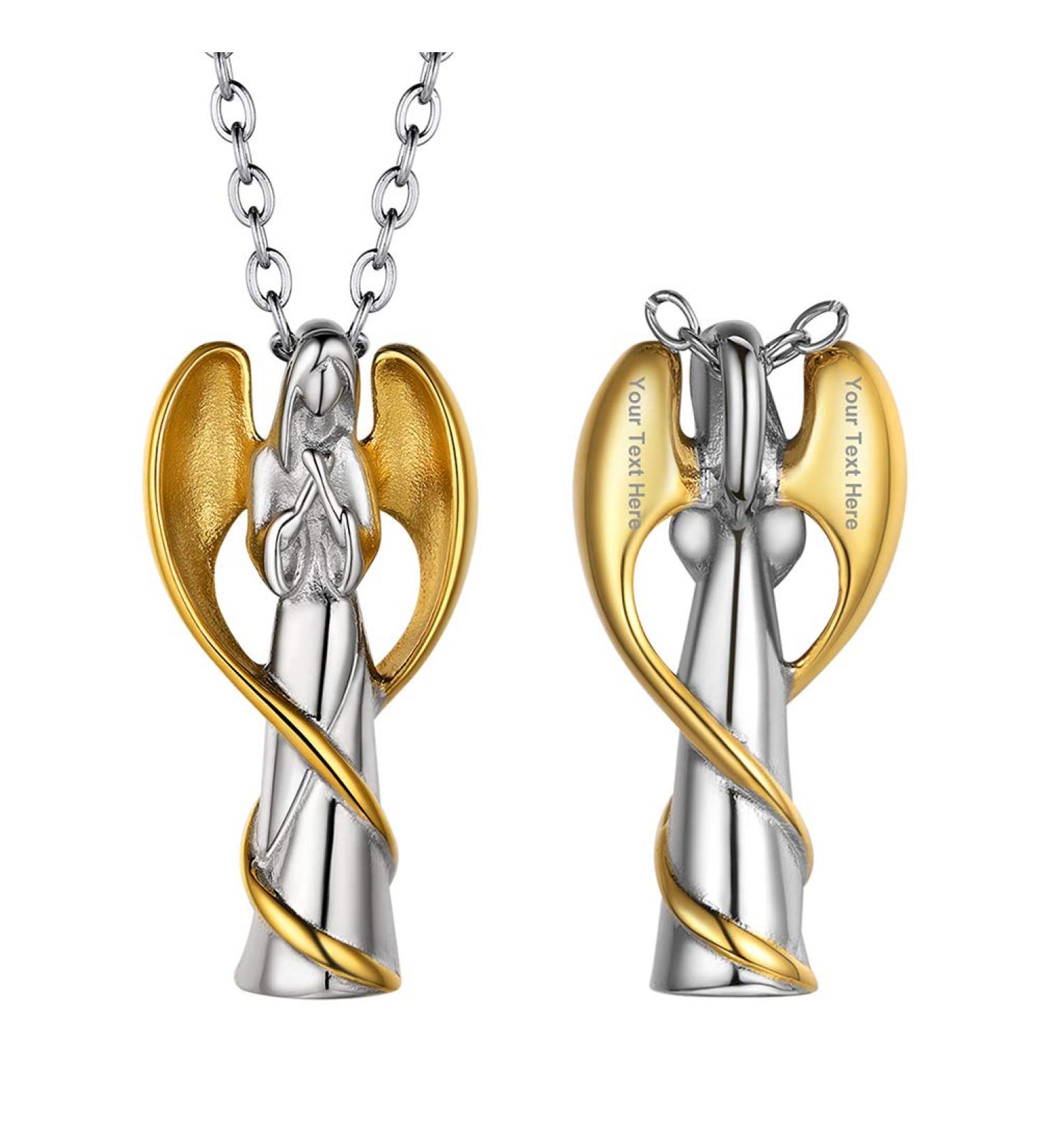 Personalized Prosteel Urn Chain Necklace - Memorial Ash Pendant with 55cm/50cm Stainless Steel/18k Gold Chain - Life Tree/Cross/Maria Design - Buy Online on SooperMarket.com