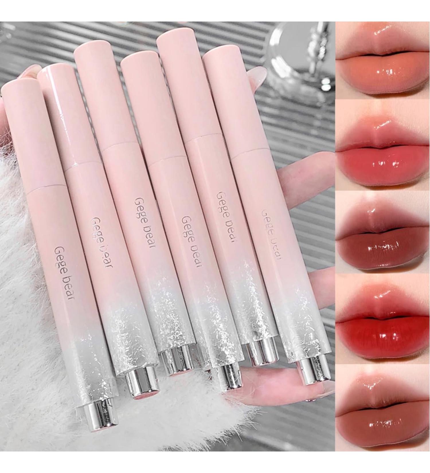 6 Colors Dewy Melting Lipstick - High-Shine Glossy Finish Lip Color for Women | Vivid Color & Wet Look Lip Makeup - Buy Online on SooperMarket.com
