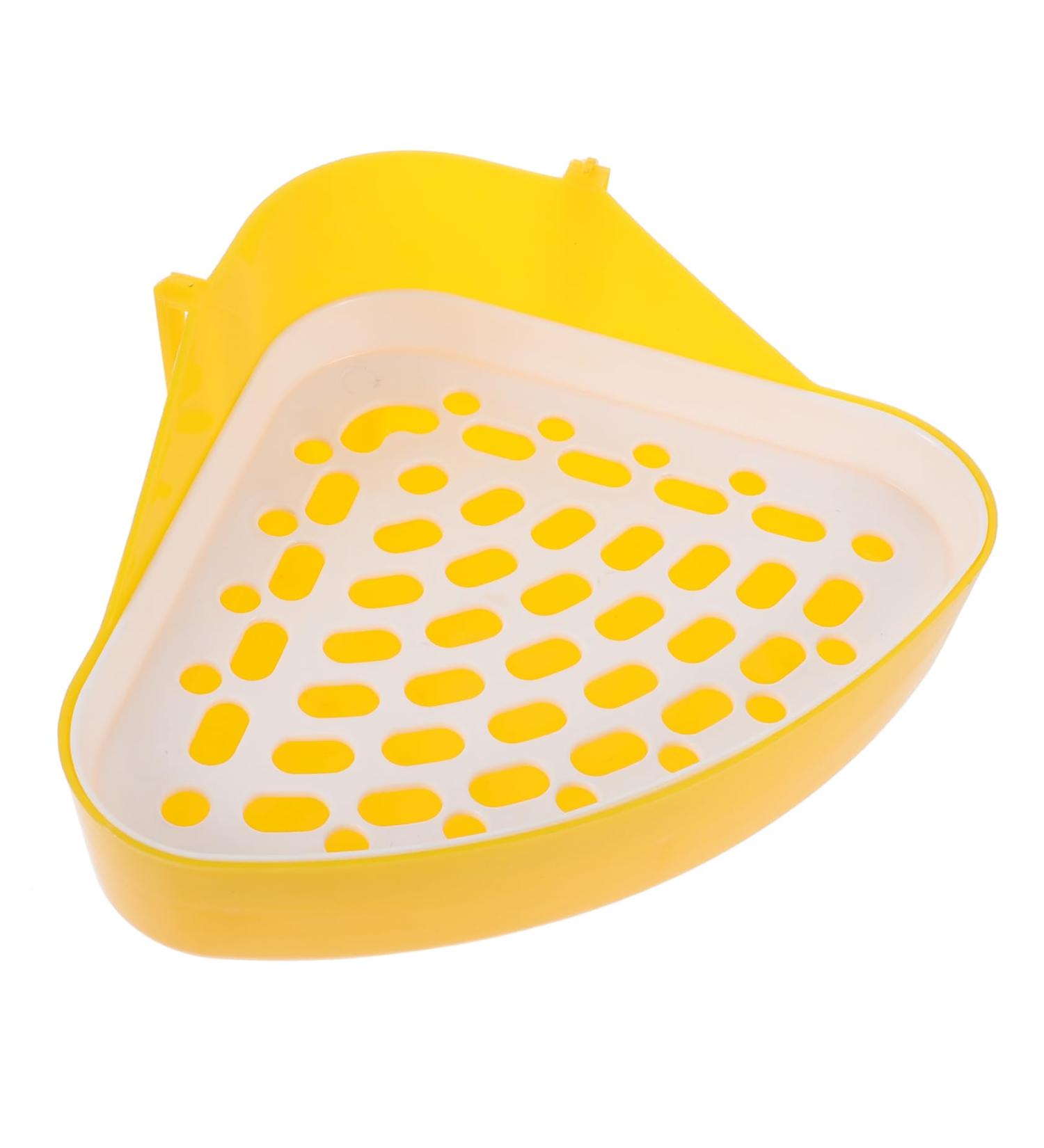 BELLIFFY Box Pet Potty Urinal Guinea Pig Bedding Rabbit Pet Pan Toilet Pet Litter Tray Bunny Toilet Abs White 24.5X18.5cm White - Buy Online on SooperMarket.com