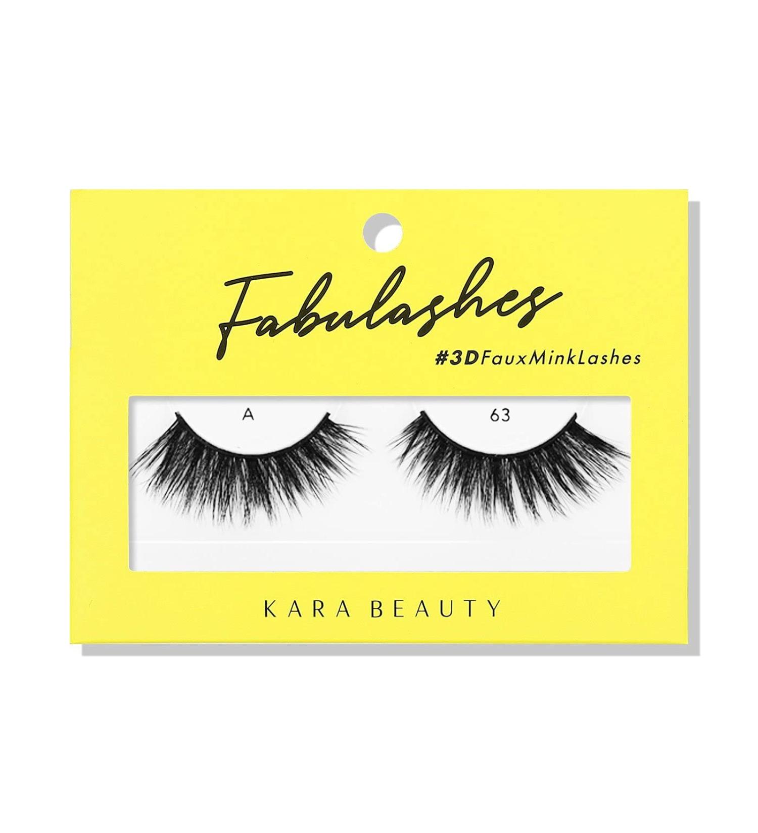 KARA BEAUTY FABULASHES 3D Faux Mink False Eyelashes - Style A63 | Shop Internationally for Premium Quality Lashes - Buy Online on SooperMarket.com
