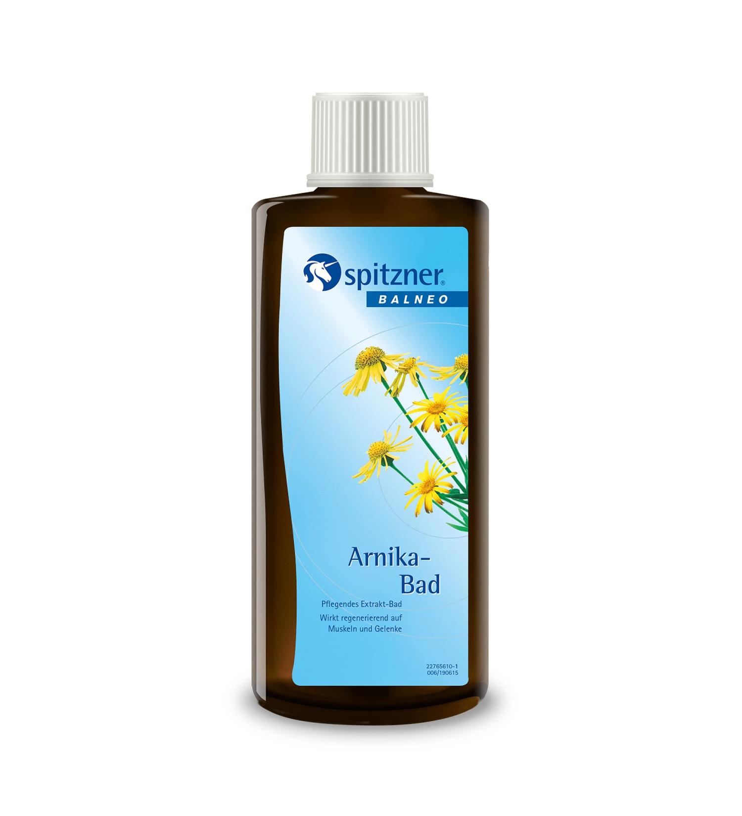Spitzner Health Bath Arnica 190 ml - Soothing & Regenerating Bath Additive with Arnica Extract for Wellness - Buy Online on SooperMarket.com