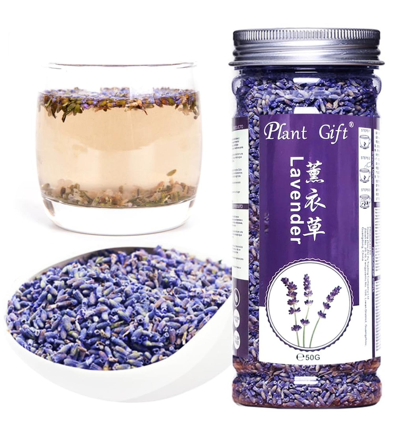 Buy 100% Pure Natural Dried Lavender Tea - Premium Lavender Buds 50g for Baking & Baths - Buy Online on SooperMarket.com