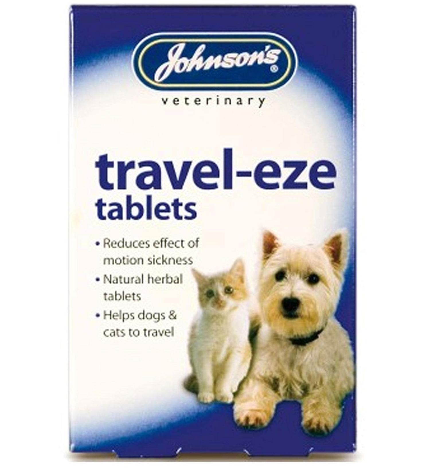 SIPW Johnson's Travel-Eze Tablets For Dogs & Cats Johnsons Natural Herbal Tablet (Travel-eze)