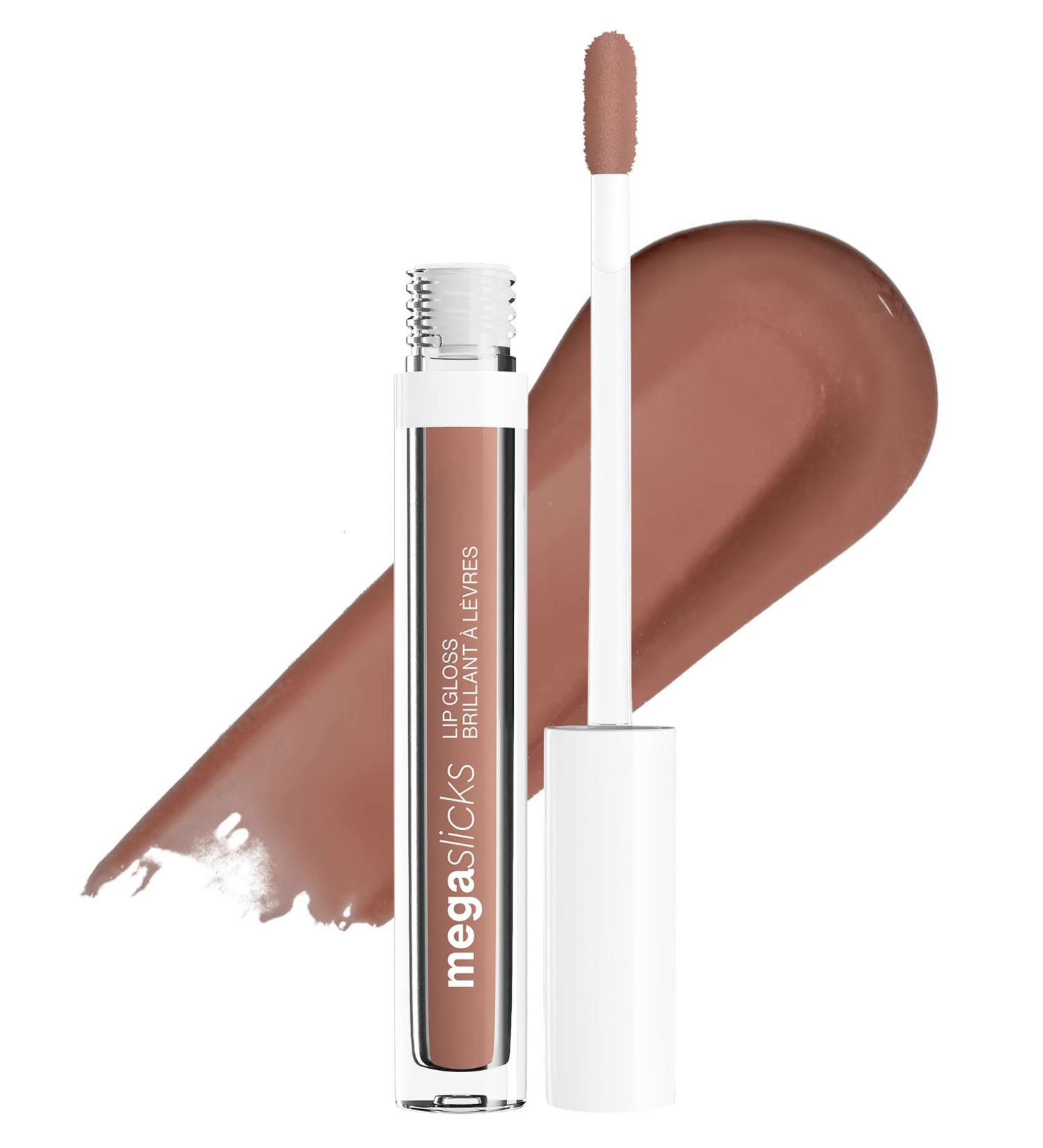 wet n wild Mega Slicks High Shine Lip Gloss with Hyaluronic Acid - Long Lasting Nude Mood | 1 Count - Buy Online on SooperMarket.com