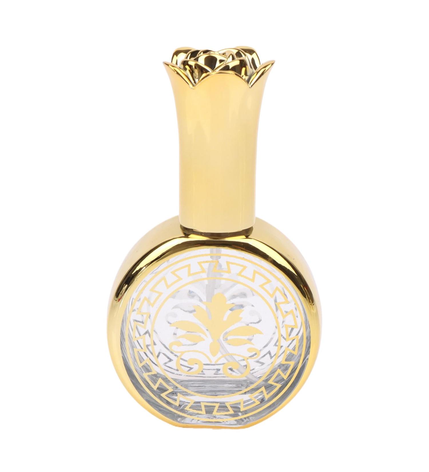 Yawdil 20ml Refillable Sample On Container Perfume Essential Gold Bottles Crystal Bottles Oil Glass Gold Electroplated Decorative Travel Empty Mini Carved Liquid Pressed Glass Bottle One Color RY0692 - Buy Online on SooperMarket.com