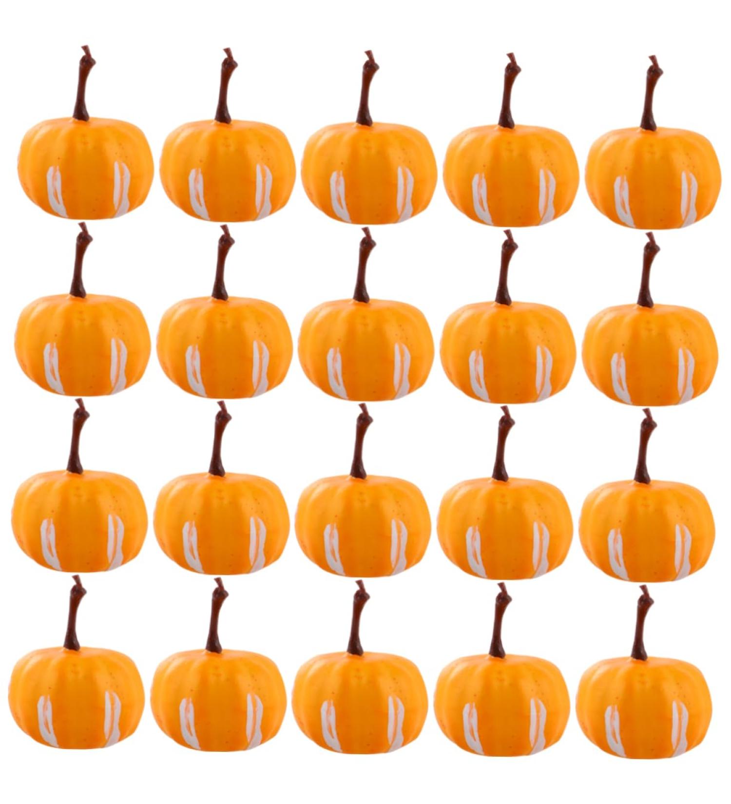 IMIKEYA Dove Cage Outdoor 20pcs Simulated Mini Pumpkin Simulation Pumpkin Halloween Pumpkin Decoration Simulation Small Pumpkin Wreath Fake Pumpkin Foam Propane Adaptor Yellow 2.2X3.4CM - Buy Online on SooperMarket.com