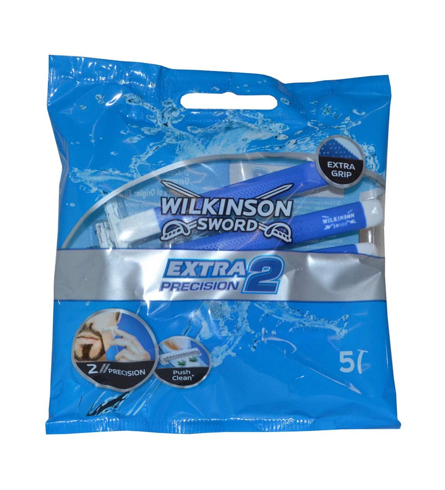 Wilkinson Sword Extra Precision 2 Disposable Razors 5 Count (Same As Schick Slim Twin Disposables) (Pack of 2)