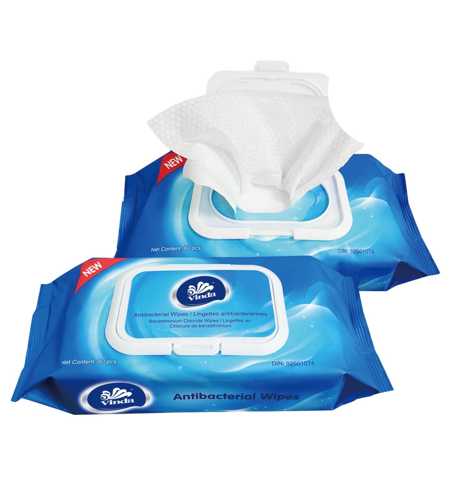 Vinda Antiseptic Wipes Hand Clean Wipes for Home Office Travel and Outdoor Use Hypoallergenic Wipes for Delicate and Sensitive Skin Clean Refreshing Scent (1 Pack) - Buy Online on SooperMarket.com