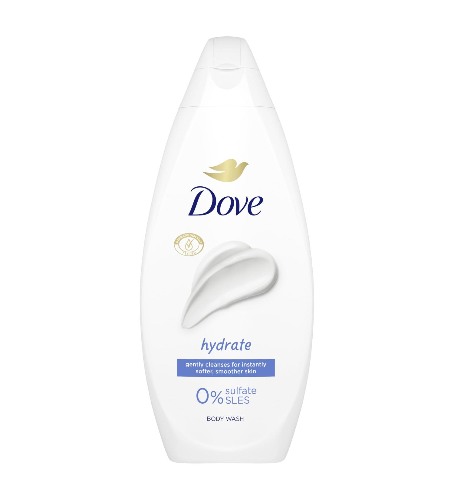 Dove Hydrate Body Wash Body Cleanser Shower Gel With Plant-Based Moisturisers For Softer Smoother Skin After One Shower 225 Ml - Buy Online on SooperMarket.com