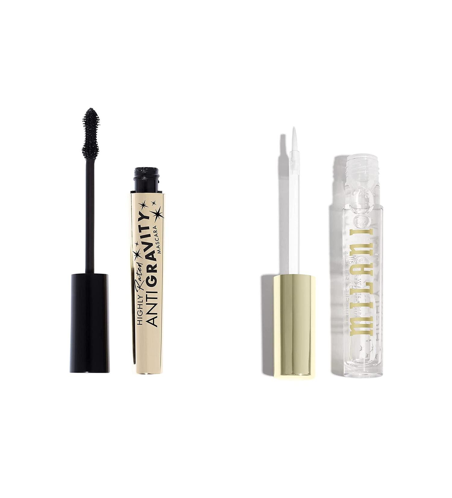 Milani Highly Rated Anti-Gravity Black Mascara with Castor Oil and Hourglass Brush + Growth-Enhancing Serum - Buy Online on SooperMarket.com