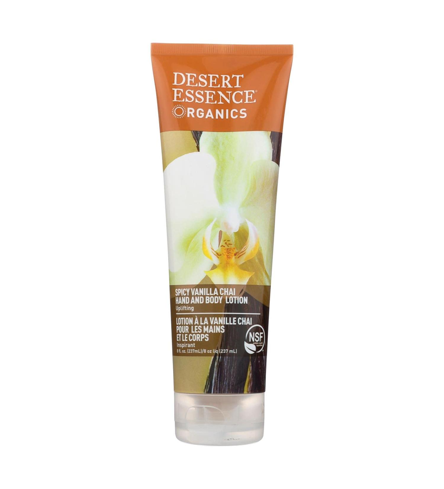 Desert Essence Organics Hand and Body Lotion Spicy Vanilla Chai 8 fl oz (237 ml)
