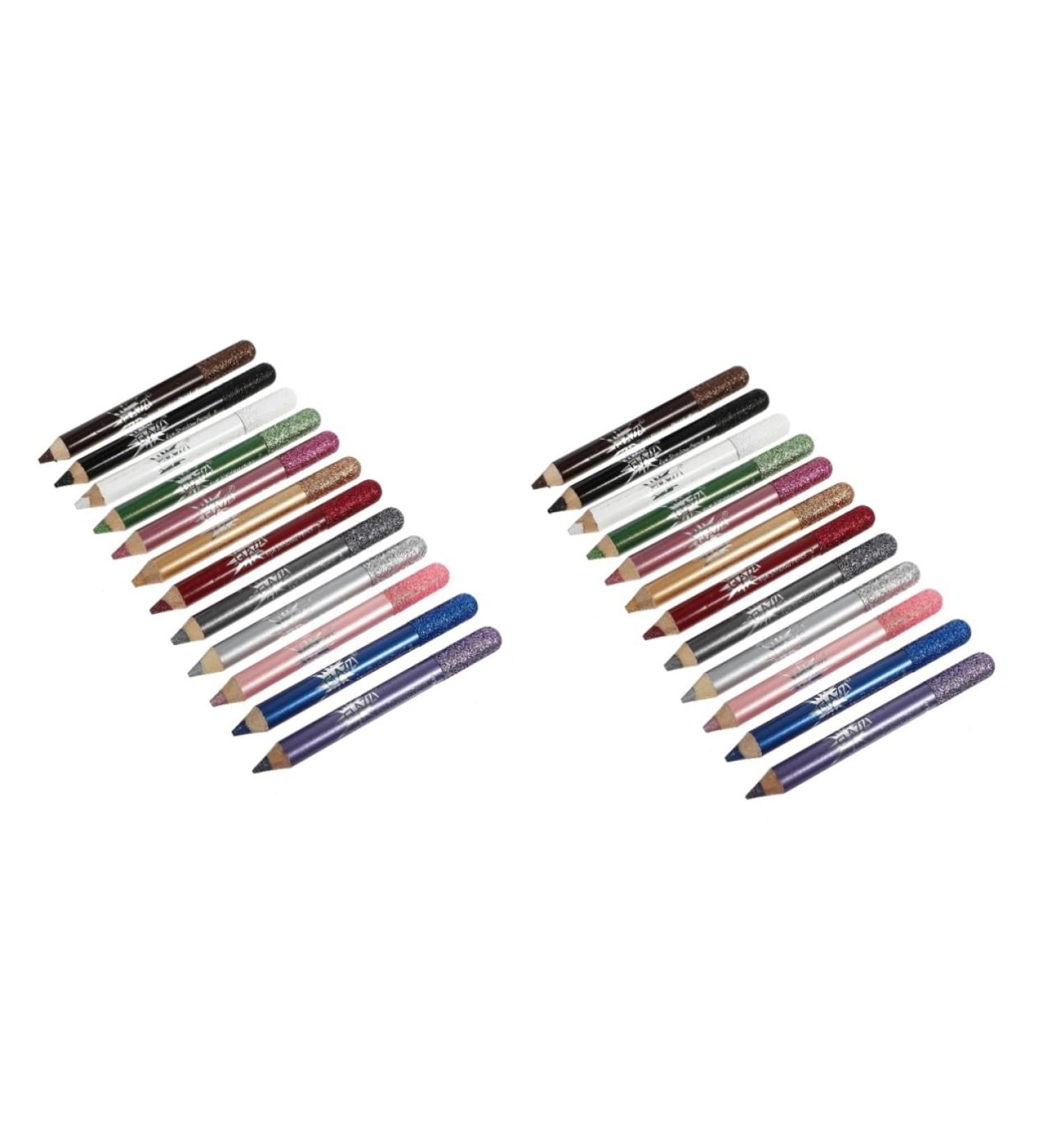 NOLITOY 24 Pcs Pearlescent Pencil Stick Eyeliner Long-lasting Eye Shadow Pen 12.5X0.5cmx2pcs Assorted Colorx2pcs - Buy Online on SooperMarket.com