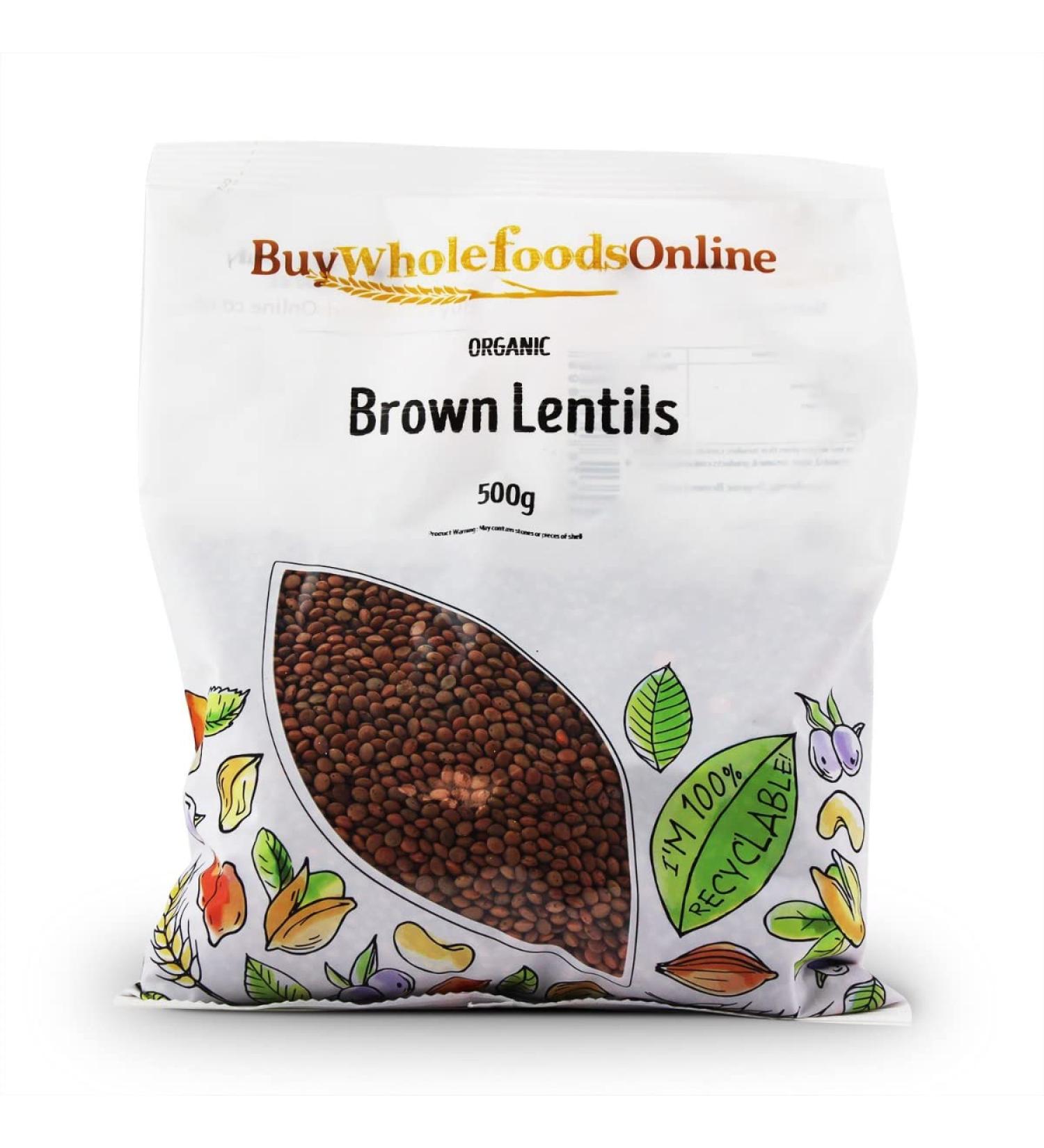 Organic Brown Lentils 500g (BWFO)