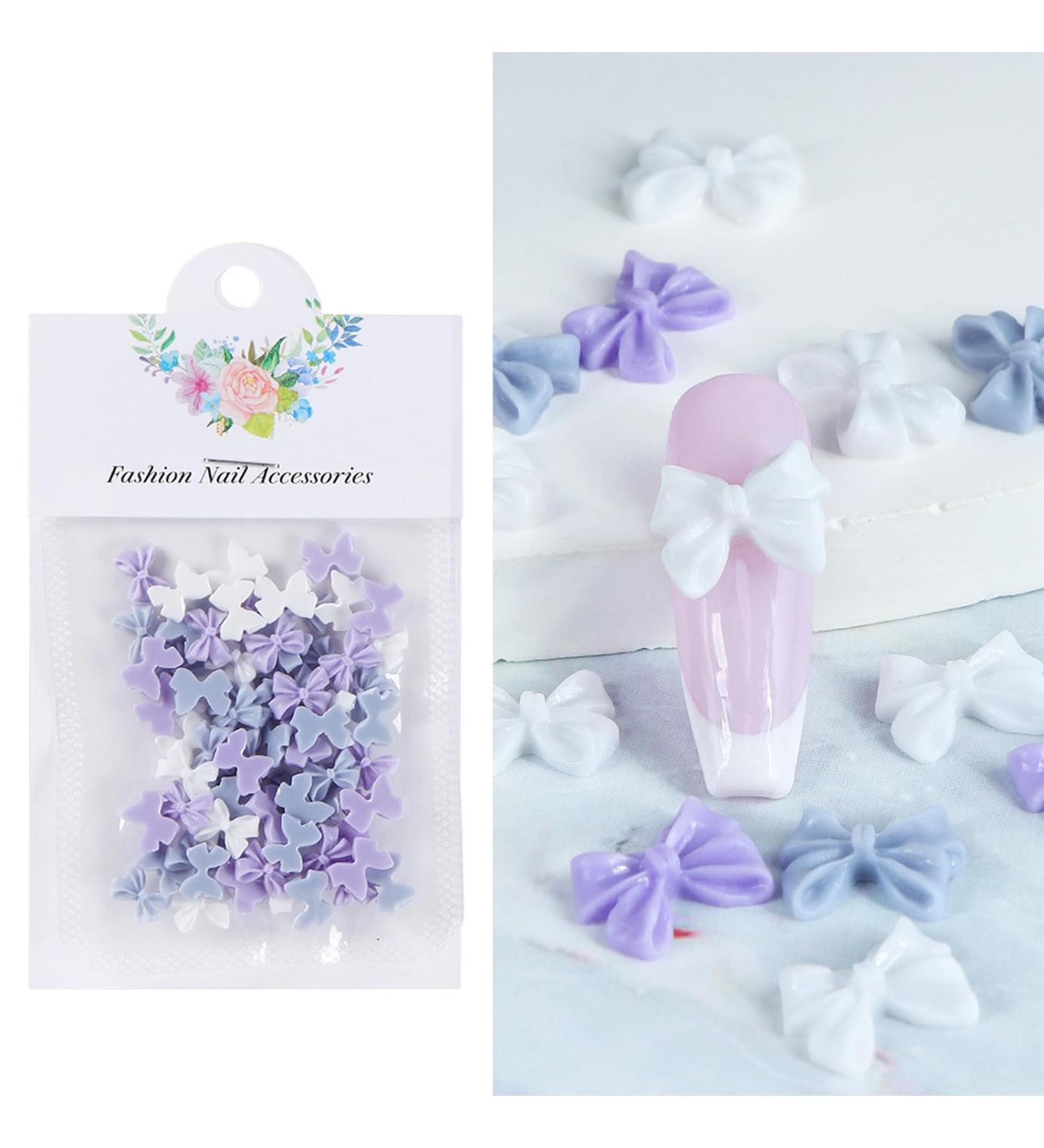 50pcs Mixed Color Resin Nail Embellishments Create Unique Designs Flat Back 3D Nails Art Decoration For Women Accessories For Nails - Buy Online on SooperMarket.com