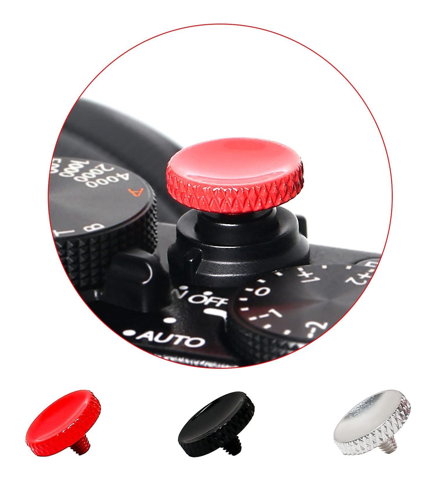 Camera Shutter Button Soft Release (3 Pack) - Red, Silver, Black - Buy Online on SooperMarket.com
