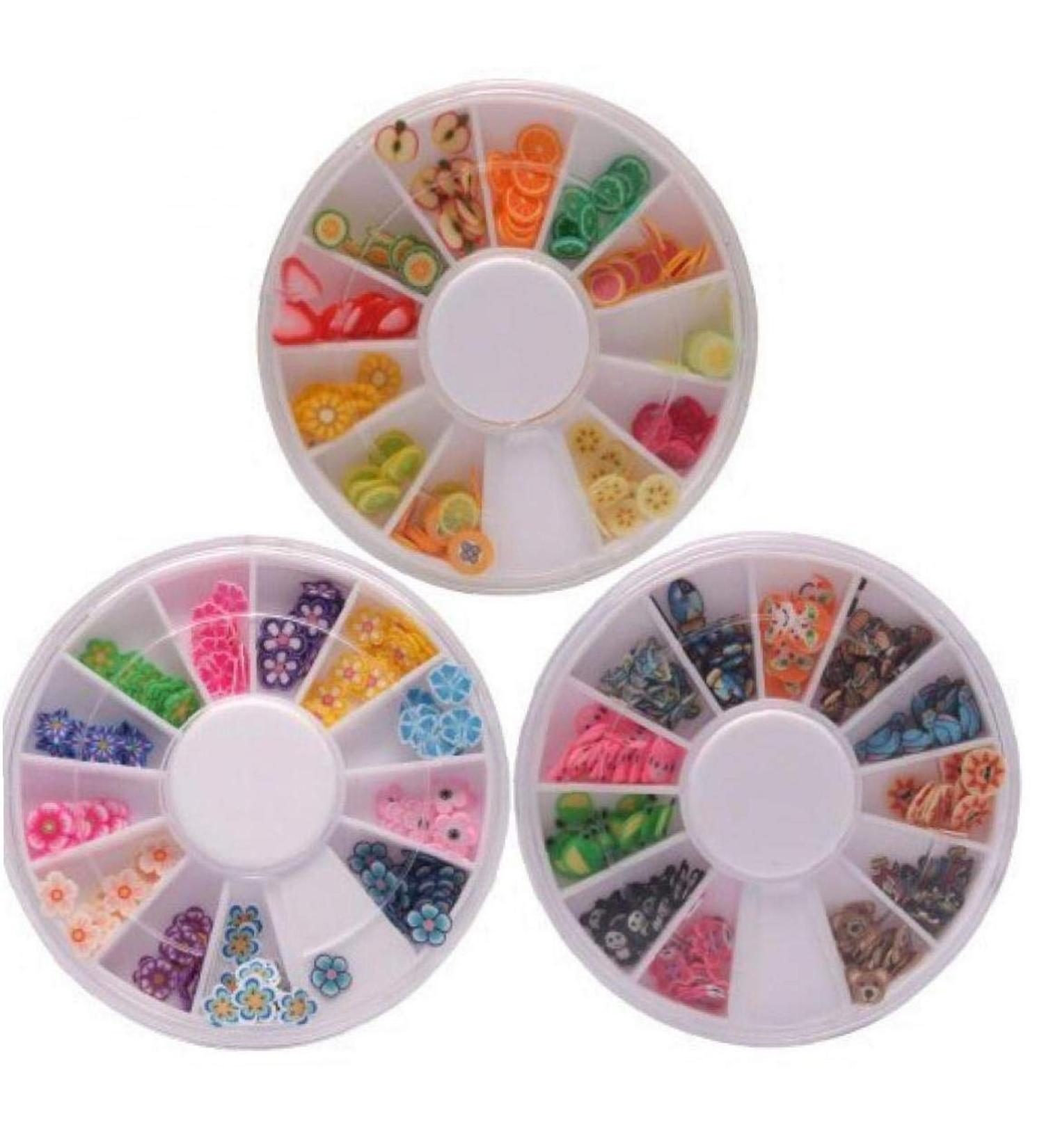 288pcs Mini 3D Fruit & Animal Nail Art Combo Wheels for Nail Decoration - Buy Online on SooperMarket.com
