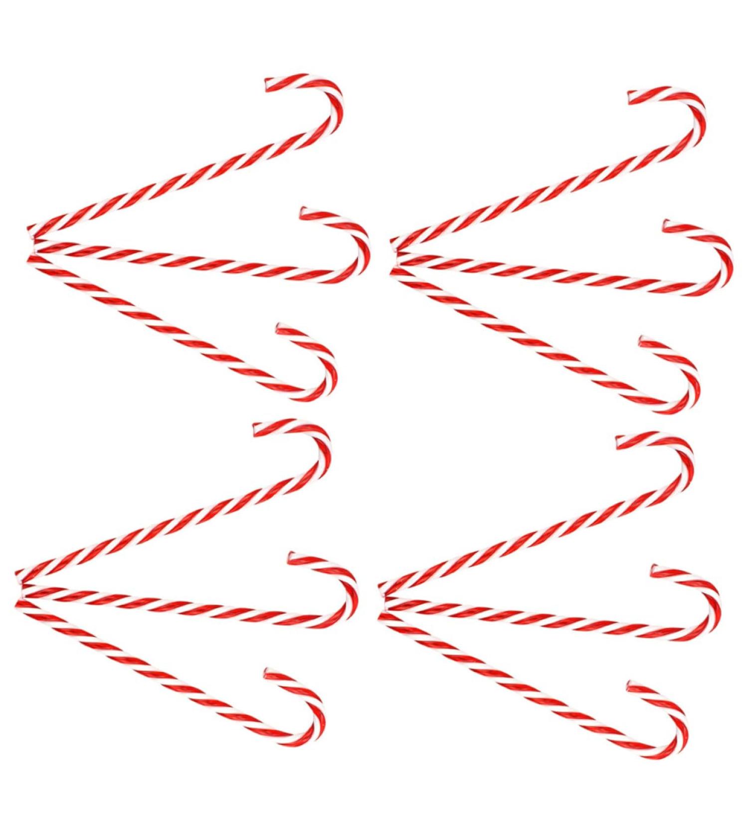 HOLIDYOYO 36 Pcs Christmas Candy Cane Holiday Candy Canes Mini Candy Canes Christmas Tree Candycane PVC. Red - Buy Online on SooperMarket.com