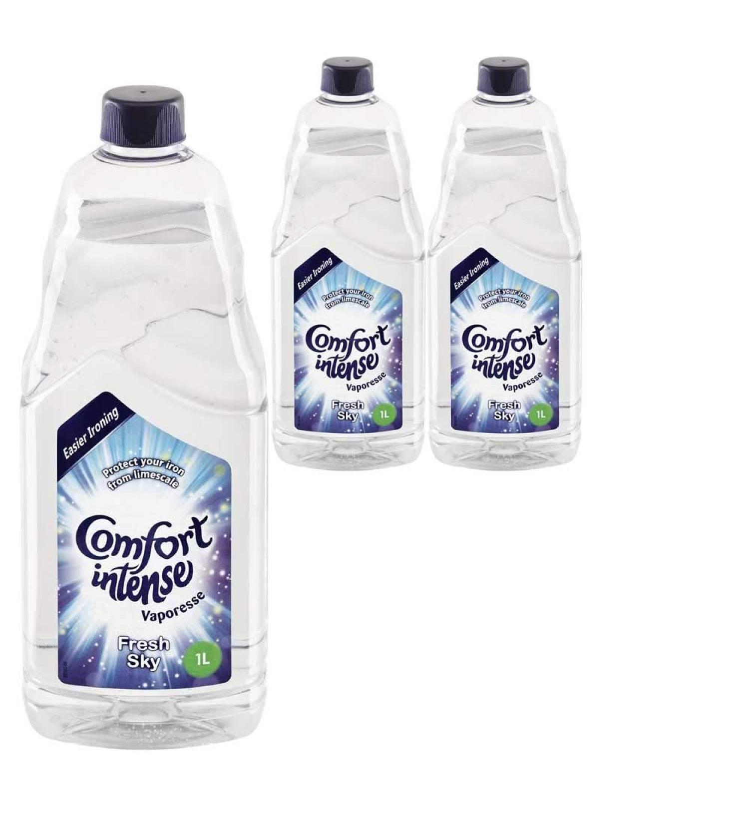 3 x 1ltr Comfort Intense Fresh Sky Vaporesse Ironing Water