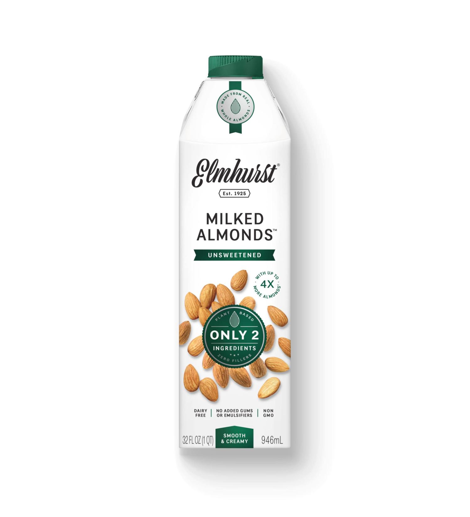 Elmhurst 1925 Unsweetened Almond Milk - 32oz 6-Pack - Buy Online on SooperMarket.com