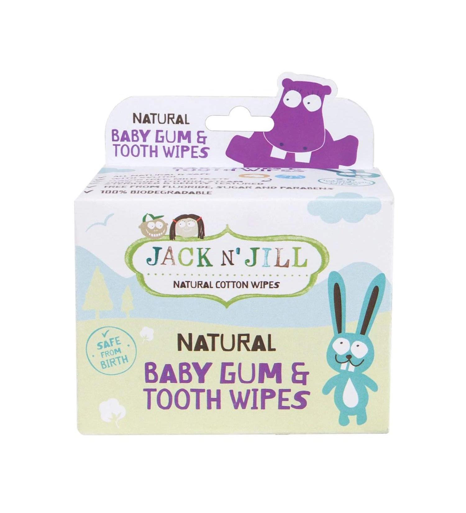 Jack n Jill Natural Baby Gum & Tooth Wipes - 25 Individually Wrapped for Clean Teeth - Buy Online on SooperMarket.com