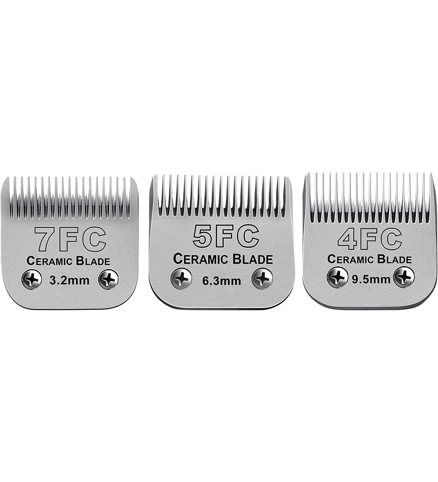 BESTBOMG Replacement Knife Set for Dog Care - 3 Pieces Compatible with Heiniger/Moser Max45/Andis/Easter A5 Sizes 3.2mm - 9.5mm Cutting Length 7FC+5FC+4FC - Buy Online on SooperMarket.com
