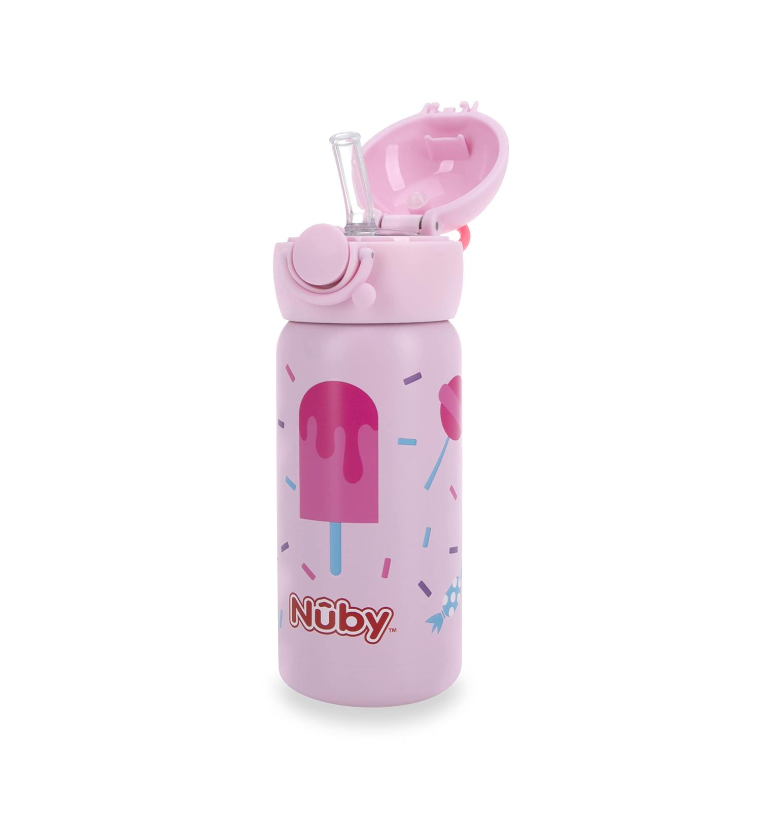 Nuby Thirsty Kids No Spill Flip-It Active Stainless Steel Travel Cup  14 Oz  Ice Cream - Buy Online on SooperMarket.com