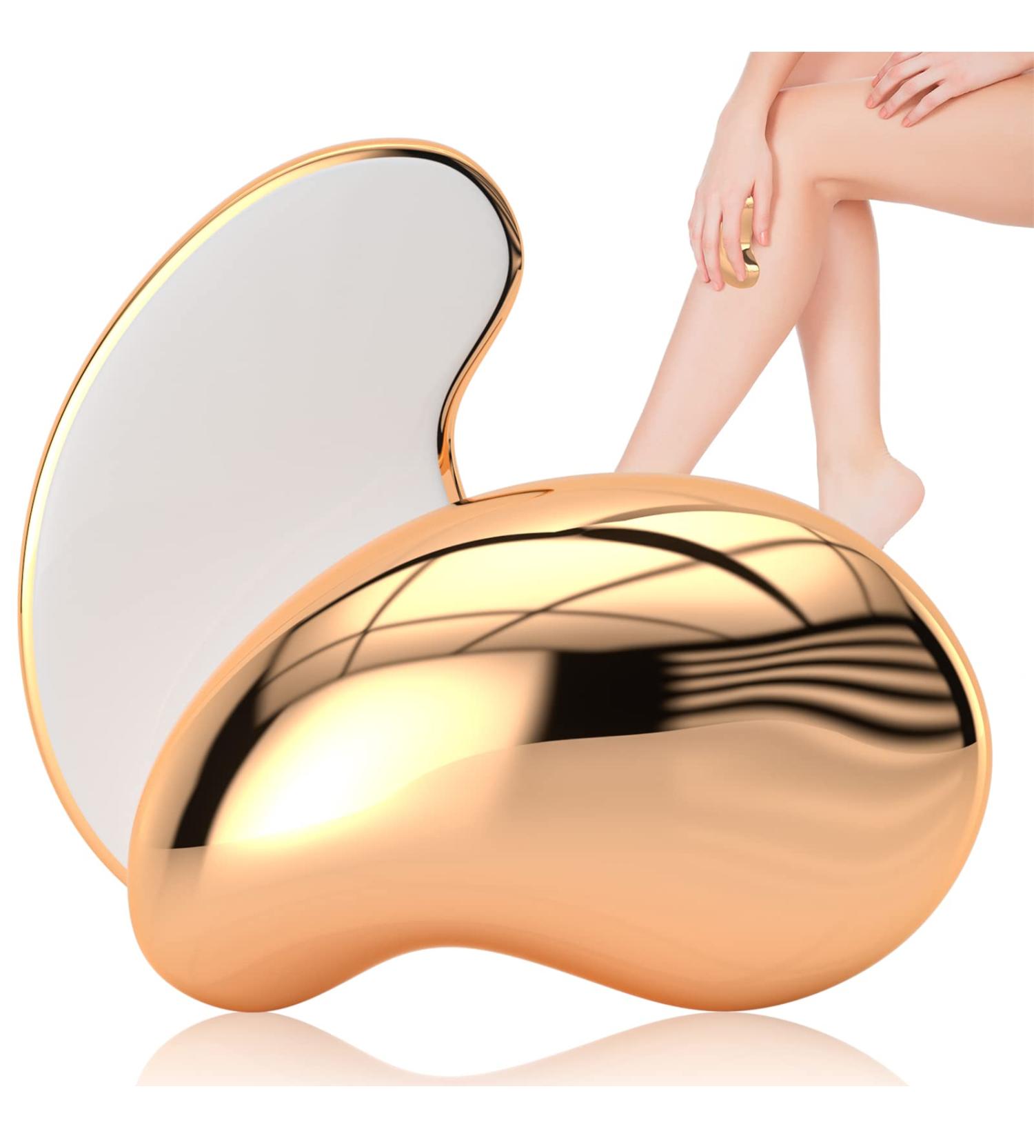 Crystal Hair Eraser - Painless Exfoliation Hair Remover for Arms, Legs, Back - Reusable & Washable - Portable Epilator - Fast & Easy - Gold - Buy Online on SooperMarket.com