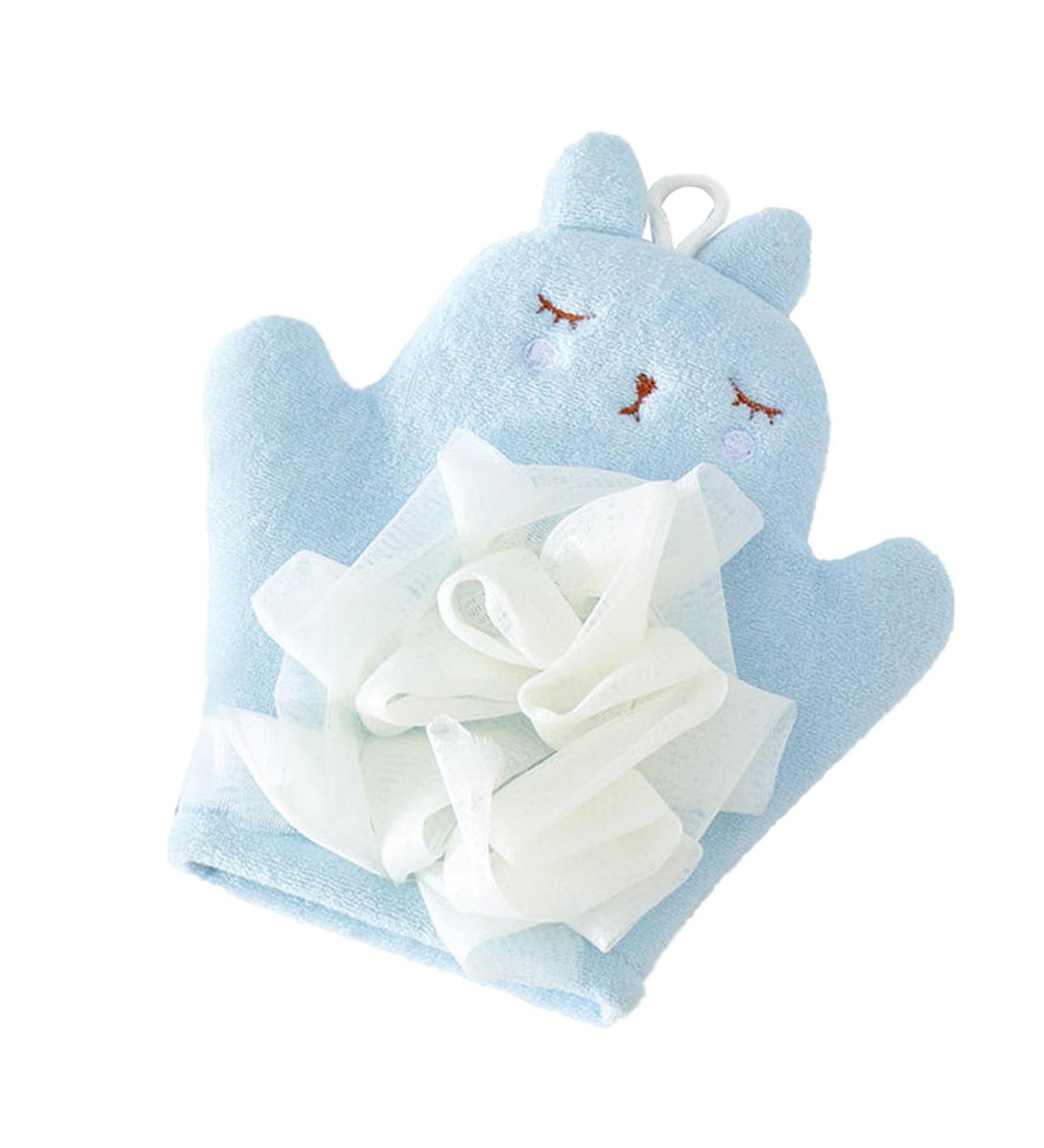 TROONZ Bath Scrubber for Kids Bath Scrubber Body Wash Towel - Gentle Body Wash Sponge Kid Body Wash Sponge Children's Bath Towel Sponge Gentle Children's Body Wash Sponge Blue - Buy Online on SooperMarket.com