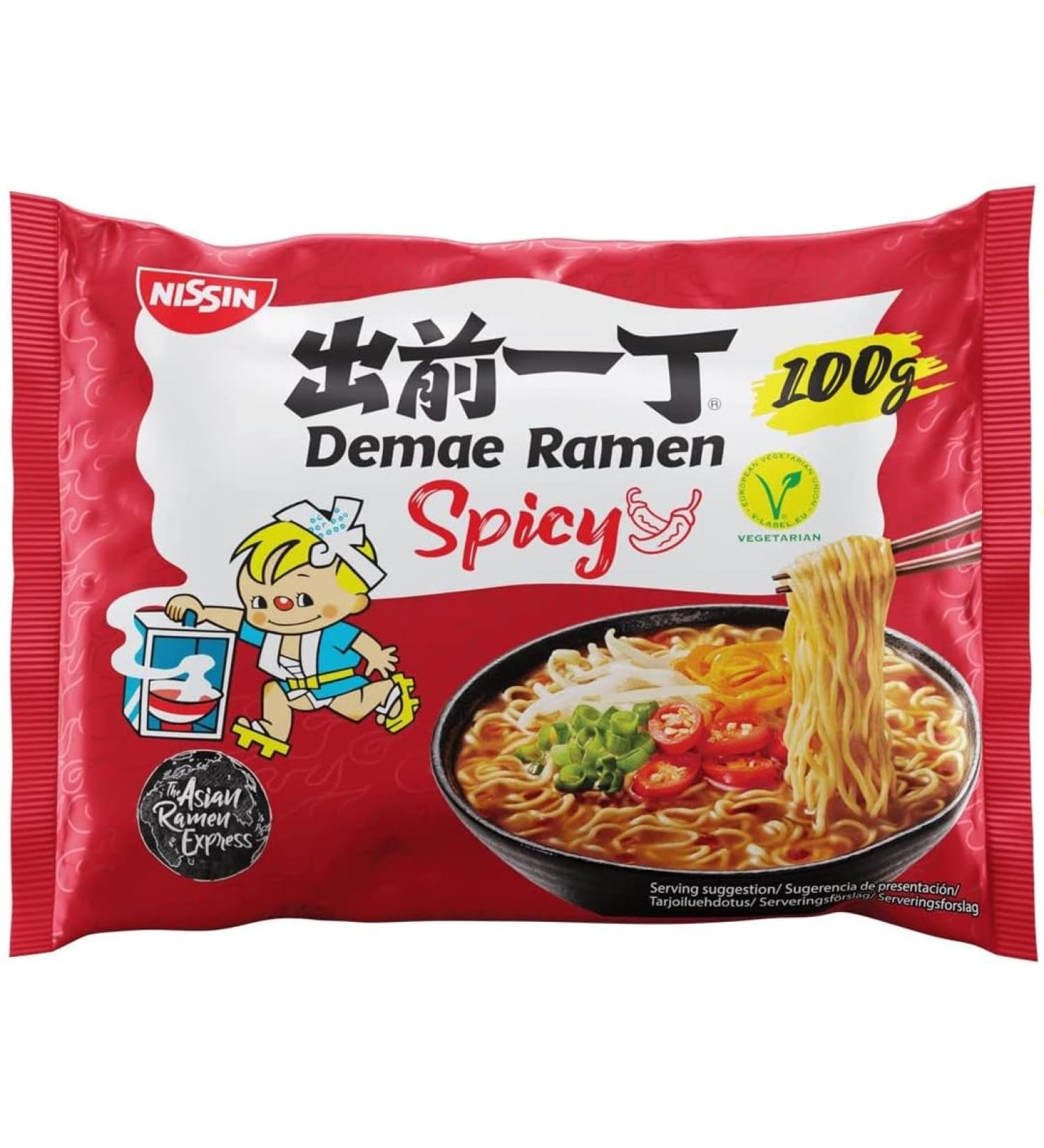 Nissin Demae Ramen Spicy 10x100g - Buy Online on SooperMarket.com