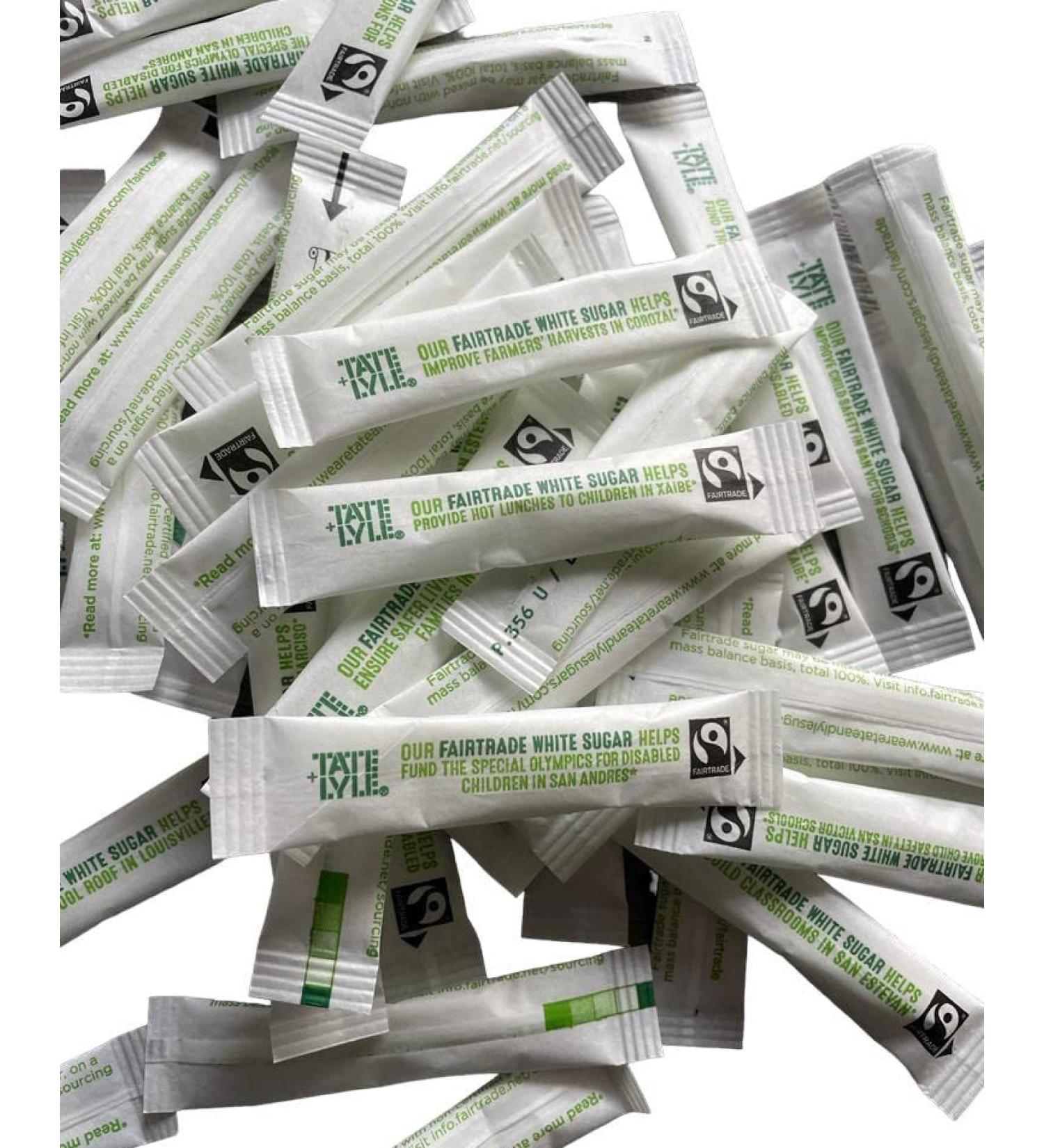 100 x white sugar sticks.FREE SACHET OF LAVAZZA COFFEE