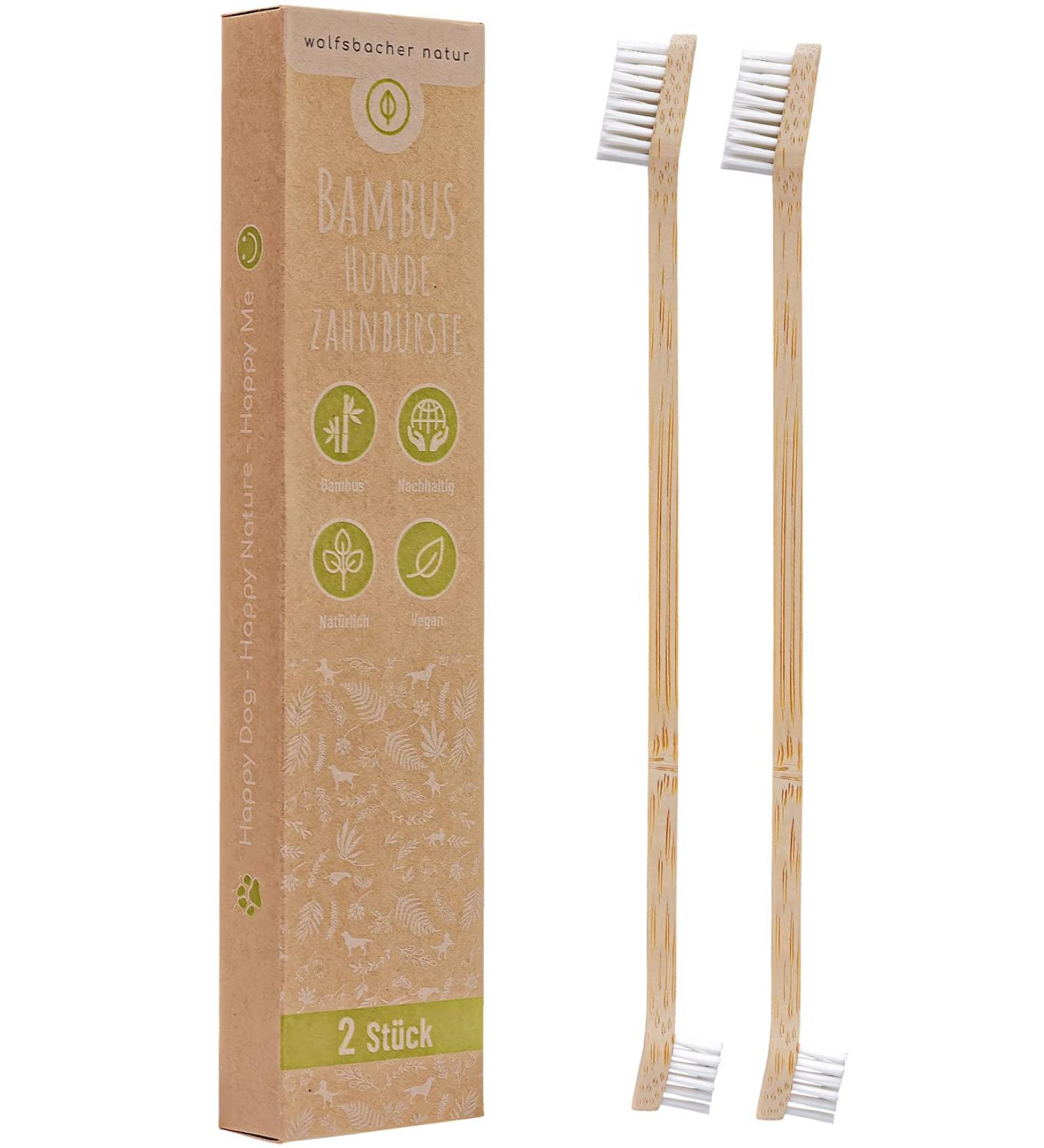 Buy Bamboo Toothbrush for Dogs & Cats - 2 Pack | 100% BPA-Free Dental Care for Clean Teeth & Environment - Buy Online on SooperMarket.com