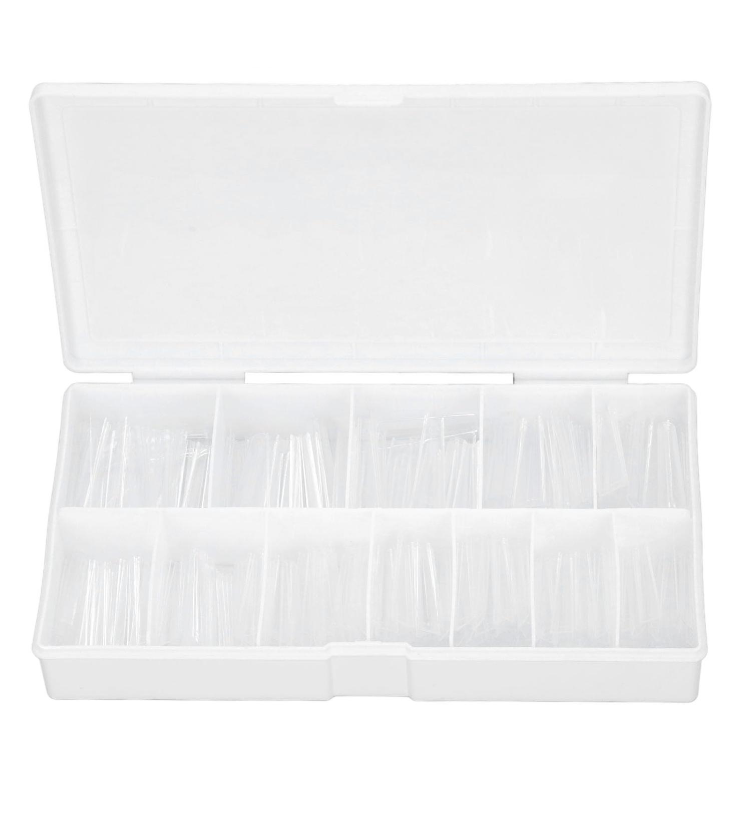 Clear Long Fake Nails Ultra Thin ABS Material DIY Full Cover False Artificial Nail with Multiple Sizes Suitable for Acrylic Dip Powder Gel Nail Polish for Halloween Christmas - Buy Online on SooperMarket.com