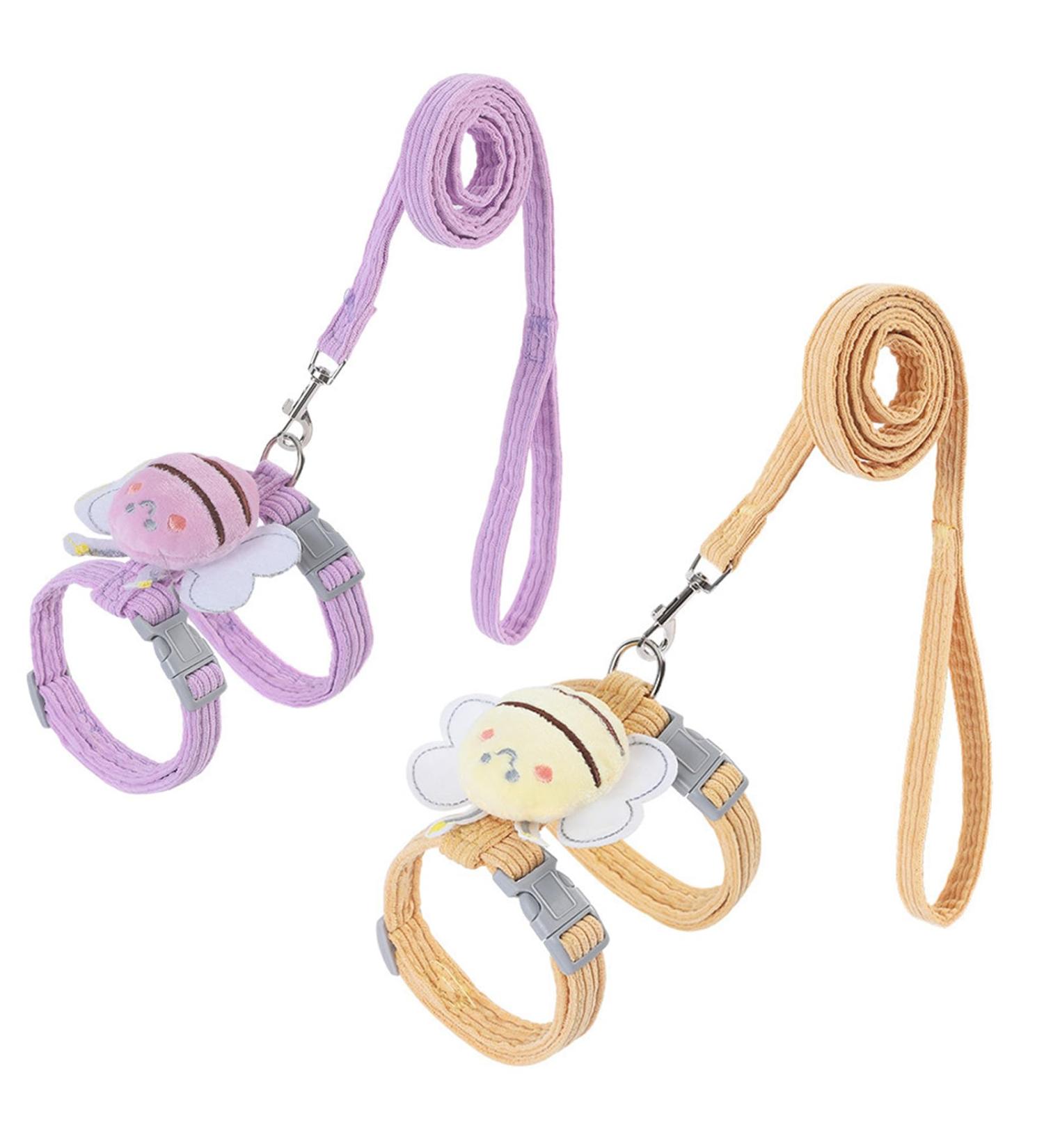 Qixuer Adjustable Rabbit Leash & Crockery Set - Breathable Harness for Small Animals Hamsters Puppies & Cats - Buy Online on SooperMarket.com