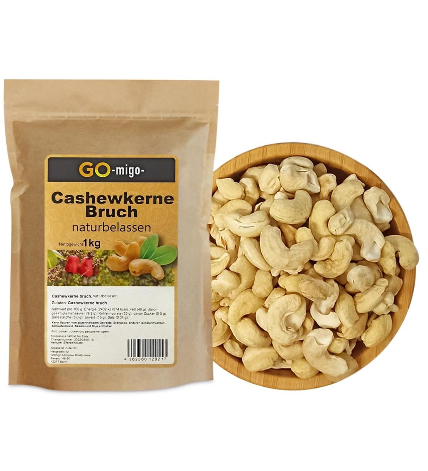 Buy 1kg Premium Broken Cashew Nuts - Fresh & Top Quality | International Shipping Available - Buy Online on SooperMarket.com