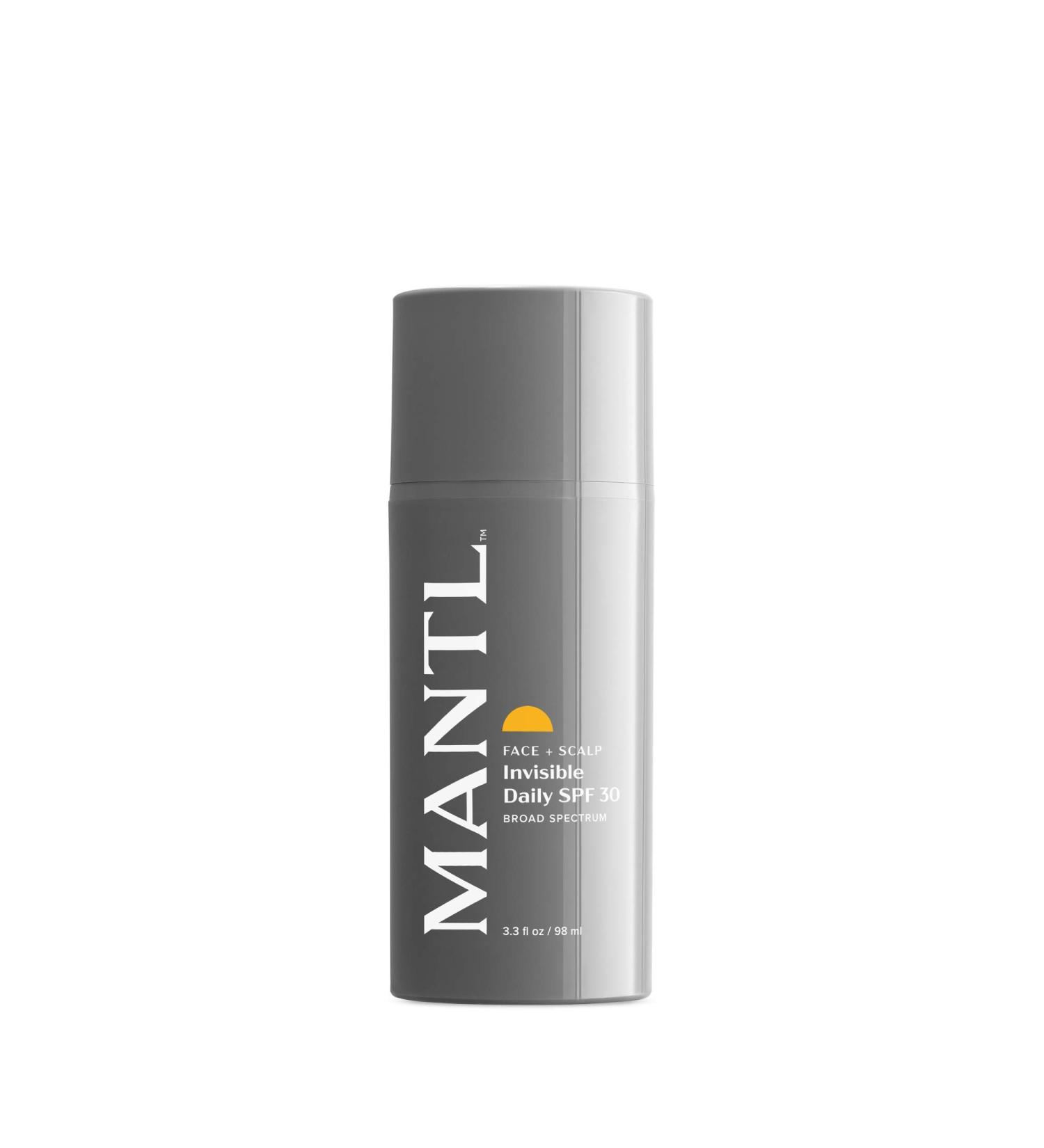MANTL Invisible Daily SPF 30 Broad Spectrum Face Sunscreen - Clear Formula, No Shine, No Streaks, 90 Day Supply - Buy Online on SooperMarket.com