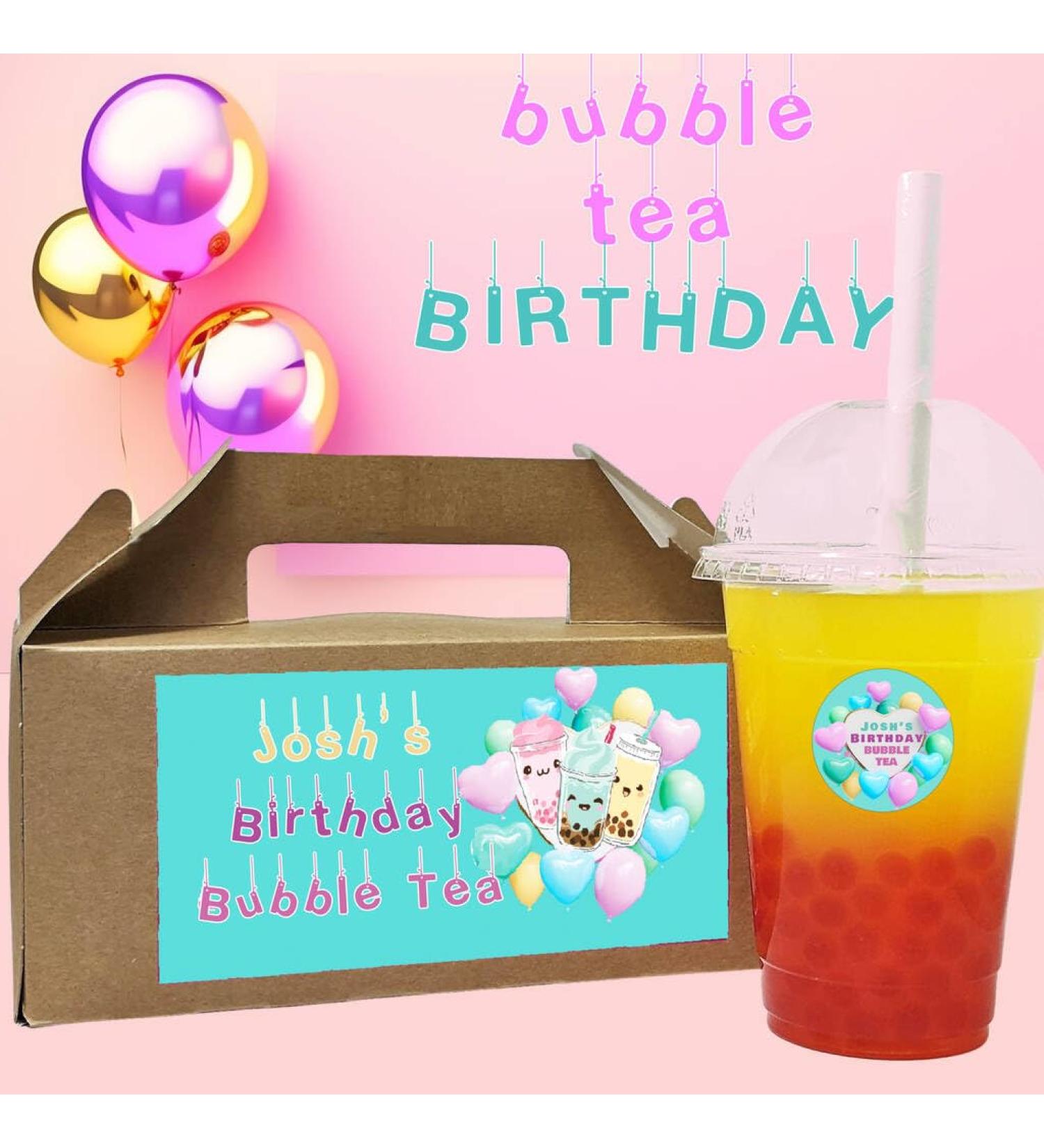 Personalised Birthday Bubble Tea Kit