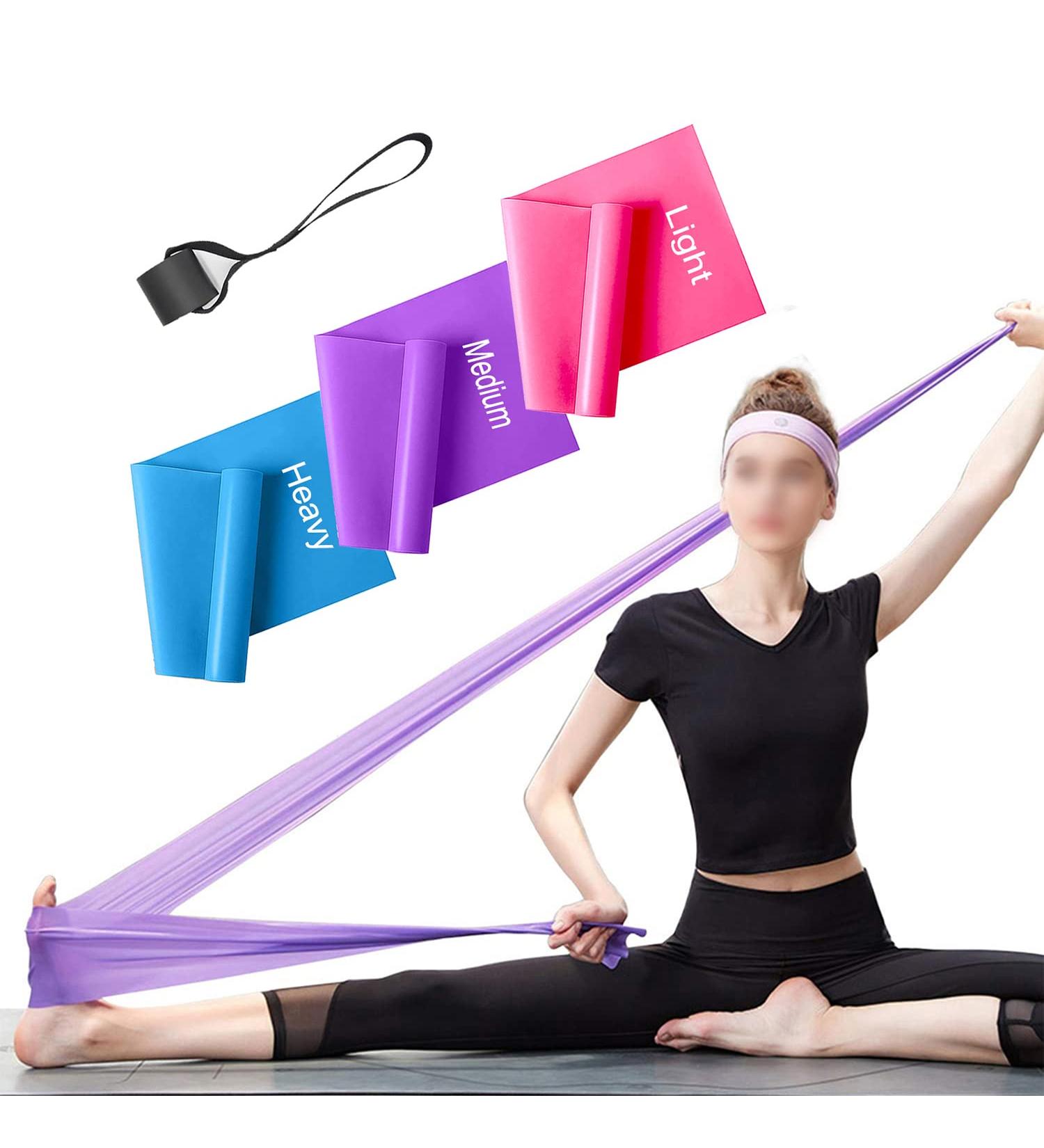 Fitness Straps 3 Set - Gymnastics Resistance Bands for Yoga Strength Training & Muscle Building - Elastic Stretching Exercise Tapes - Buy Online on SooperMarket.com
