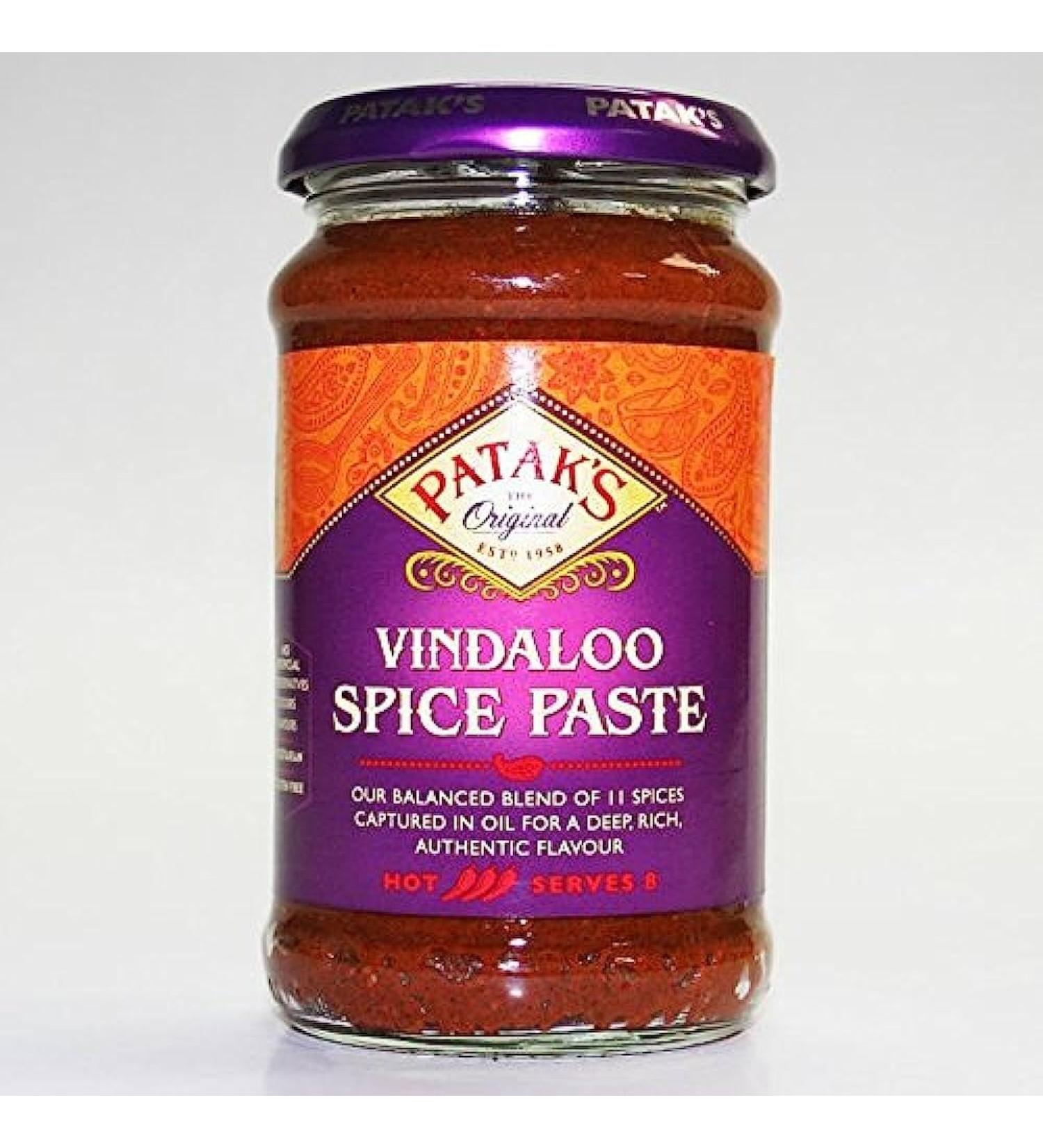 Patak's Vindaloo Spice Paste | Authentic Indian Recipe | Aromatic Spices | Hot & Spicy | 283g | (Pack of 6) - Buy Online on SooperMarket.com