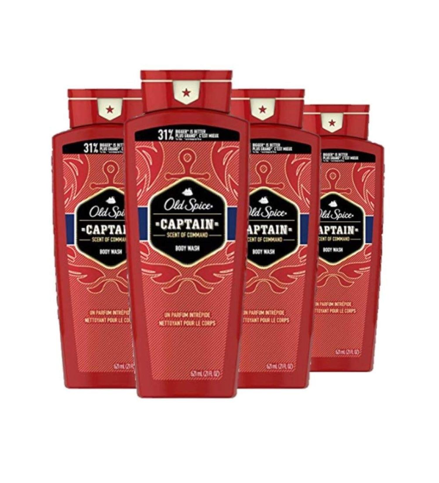 Old Spice Captain Scent of Command Body Wash for Men - 21 Fl Oz (4 Pack) - Buy Online on SooperMarket.com