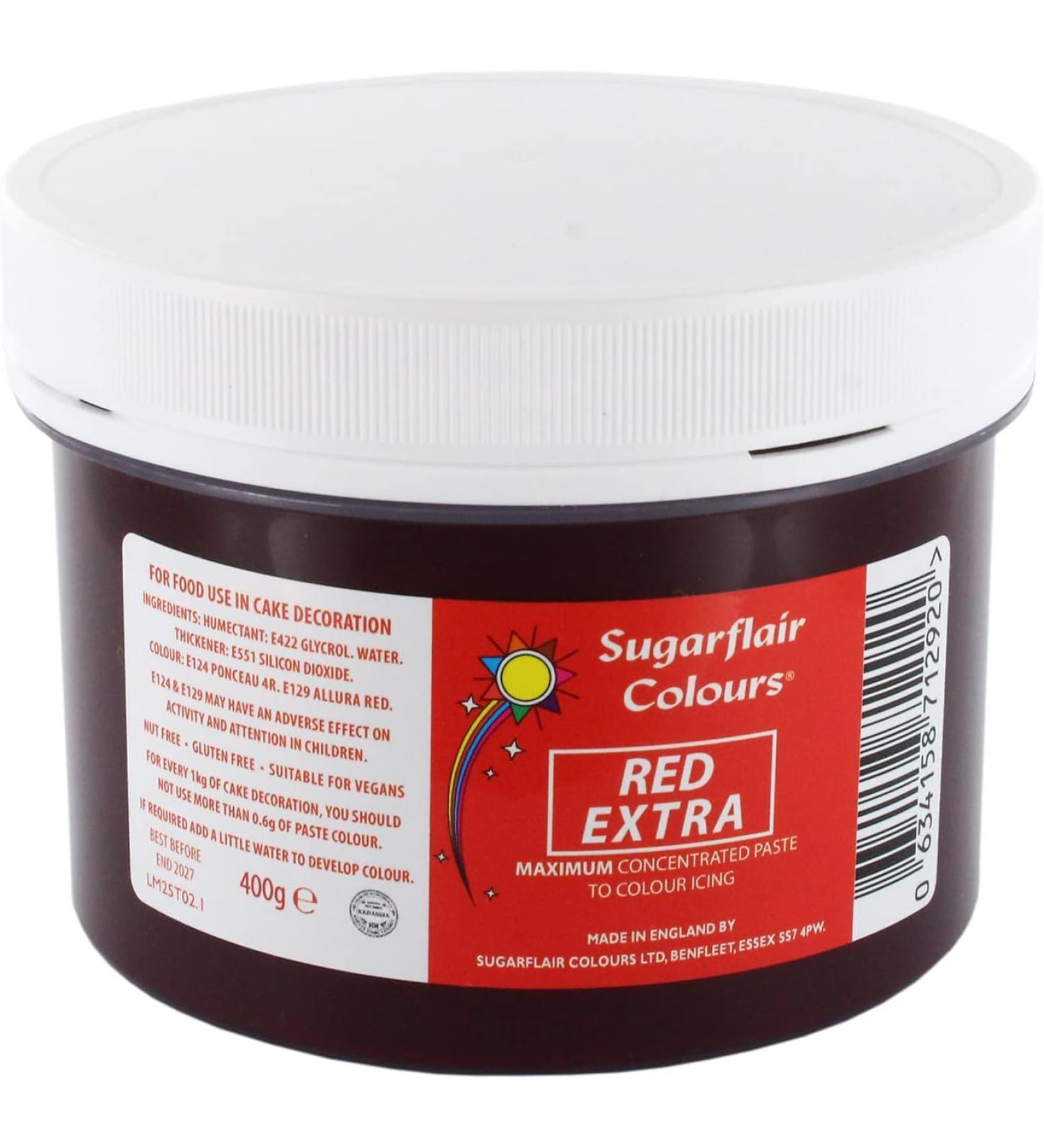 Sugarflair Max Concentrate Paste Colour - Red Extra 400g
