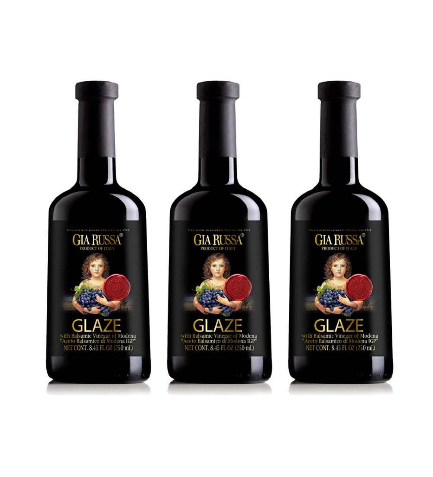 Gia Russa Balsamic Glaze 8.5 oz (3 Pack) - Premium Quality Balsamic Reduction - Buy Online on SooperMarket.com
