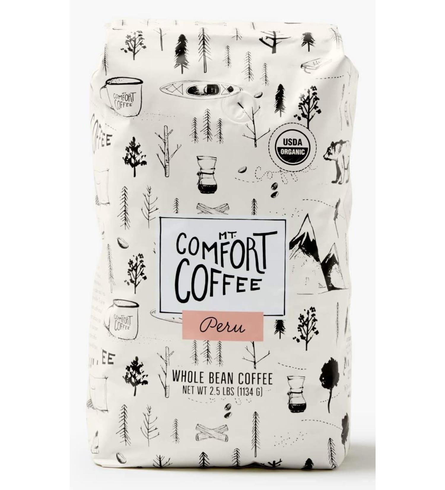 Organic Peru Medium Roast Coffee - Nutty Chocolate & Citrus Flavor - 2.5 lb Bag - Buy Online on SooperMarket.com