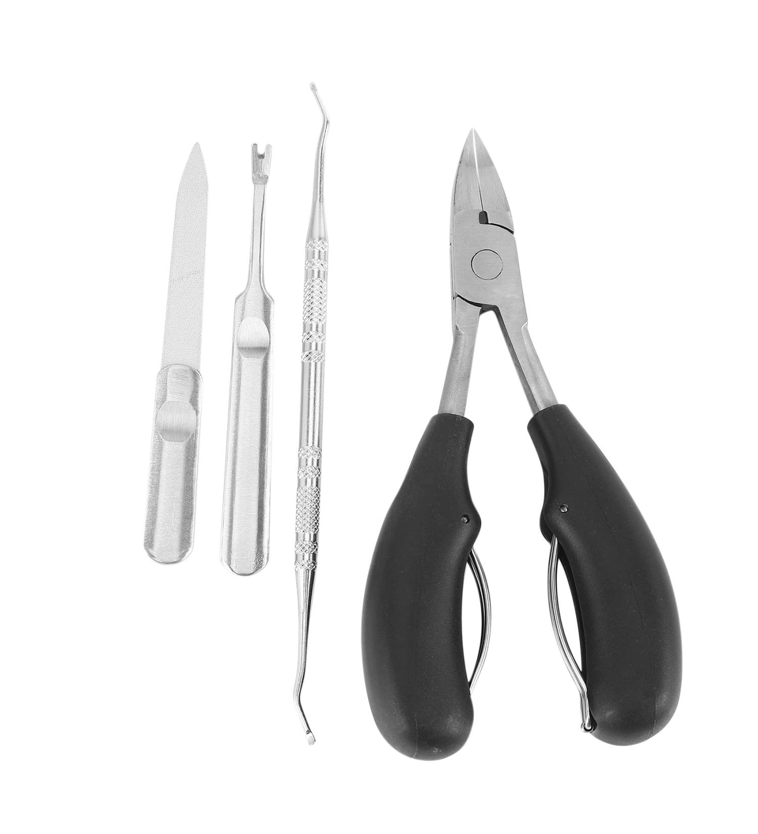 4 Pieces Nail Clippers Nail Clippers for Thick Ingrown Nails for Men and Elderly Pedicure Nail Clipper - Buy Online on SooperMarket.com