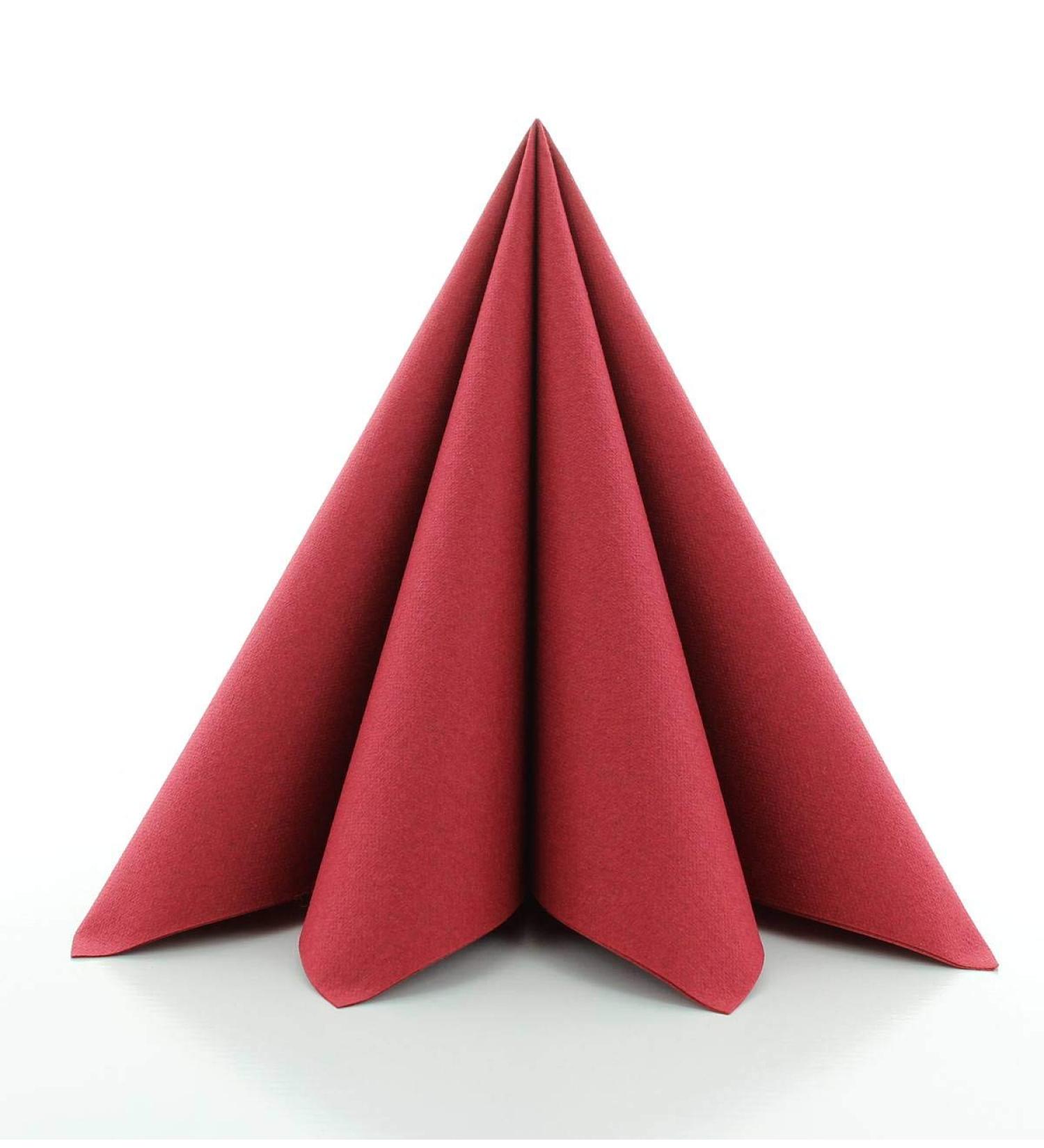 Premium Bordeaux Red Guest Napkins for Weddings & Celebrations | Prime Guest Airlaid - 50 Pack 40x40 cm Fabric-Like Quality - Buy Online on SooperMarket.com