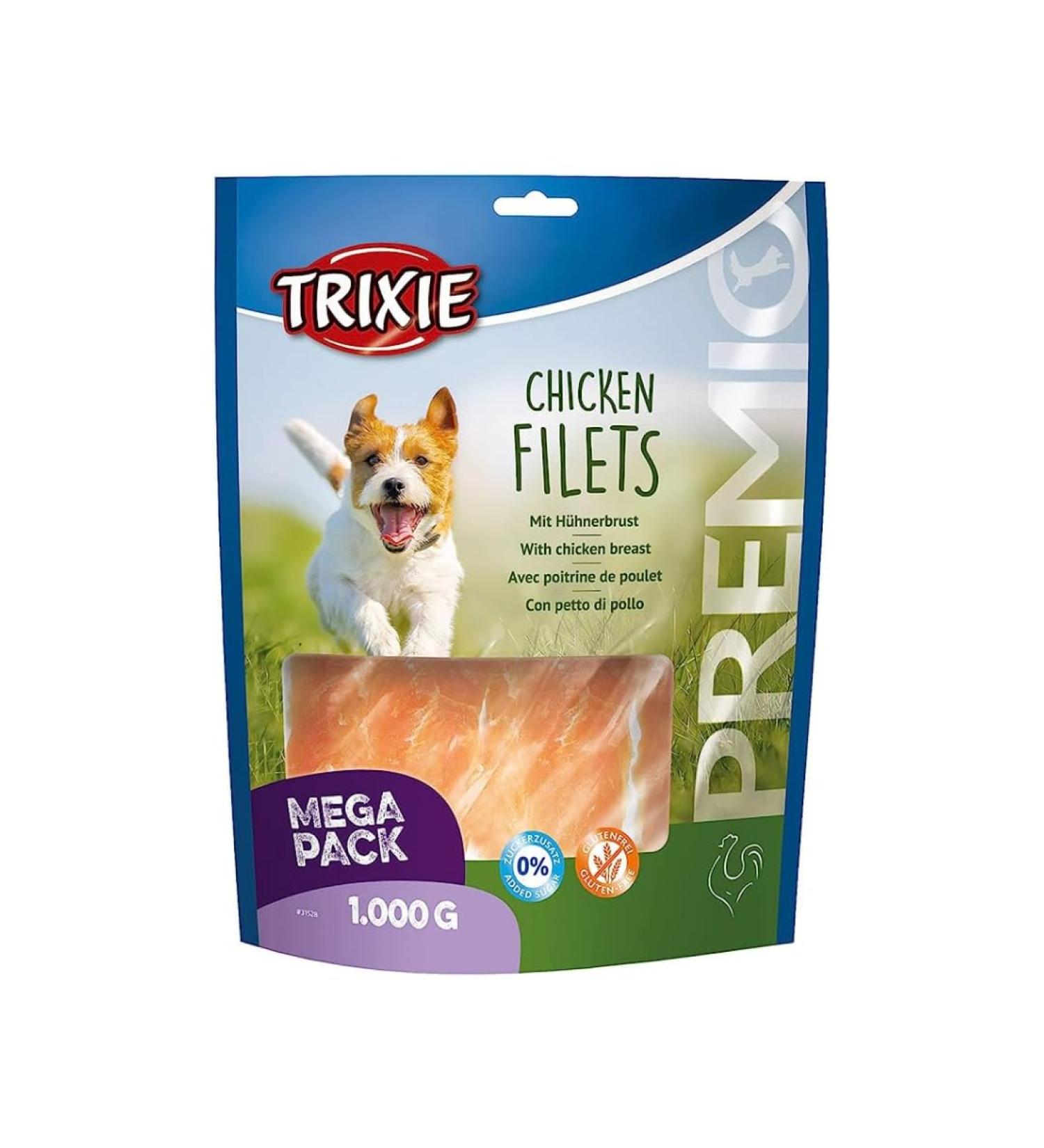 Trixie Hundeleckerli Premio Chicken Filets 1kg - Gluten-Free Grain-Free Dog Treats for Training & Rewards - Buy Online on SooperMarket.com
