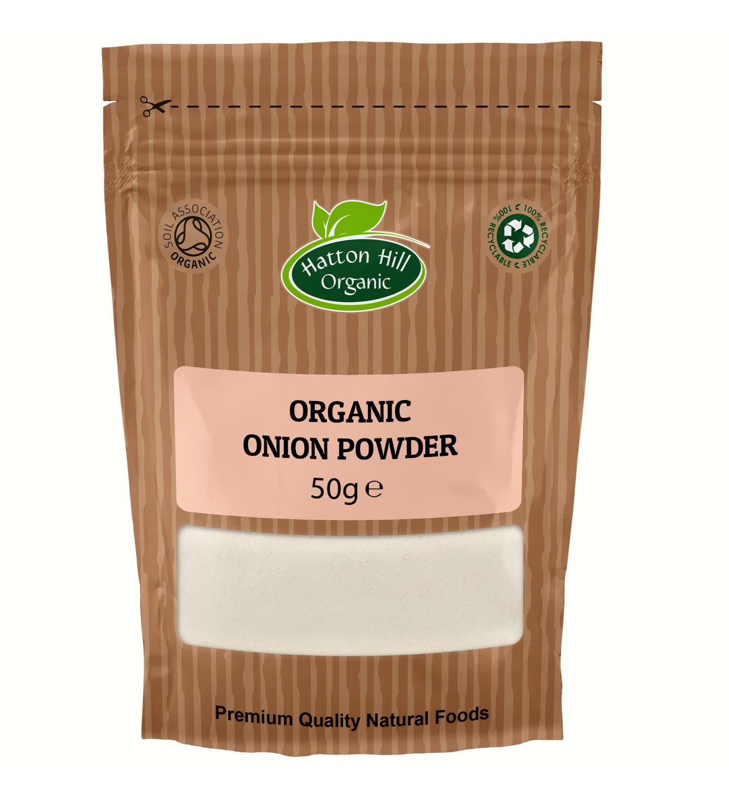 Organic Onion Powder 50g - Hatton Hill Organic: Premium Quality Spice - Buy Online on SooperMarket.com