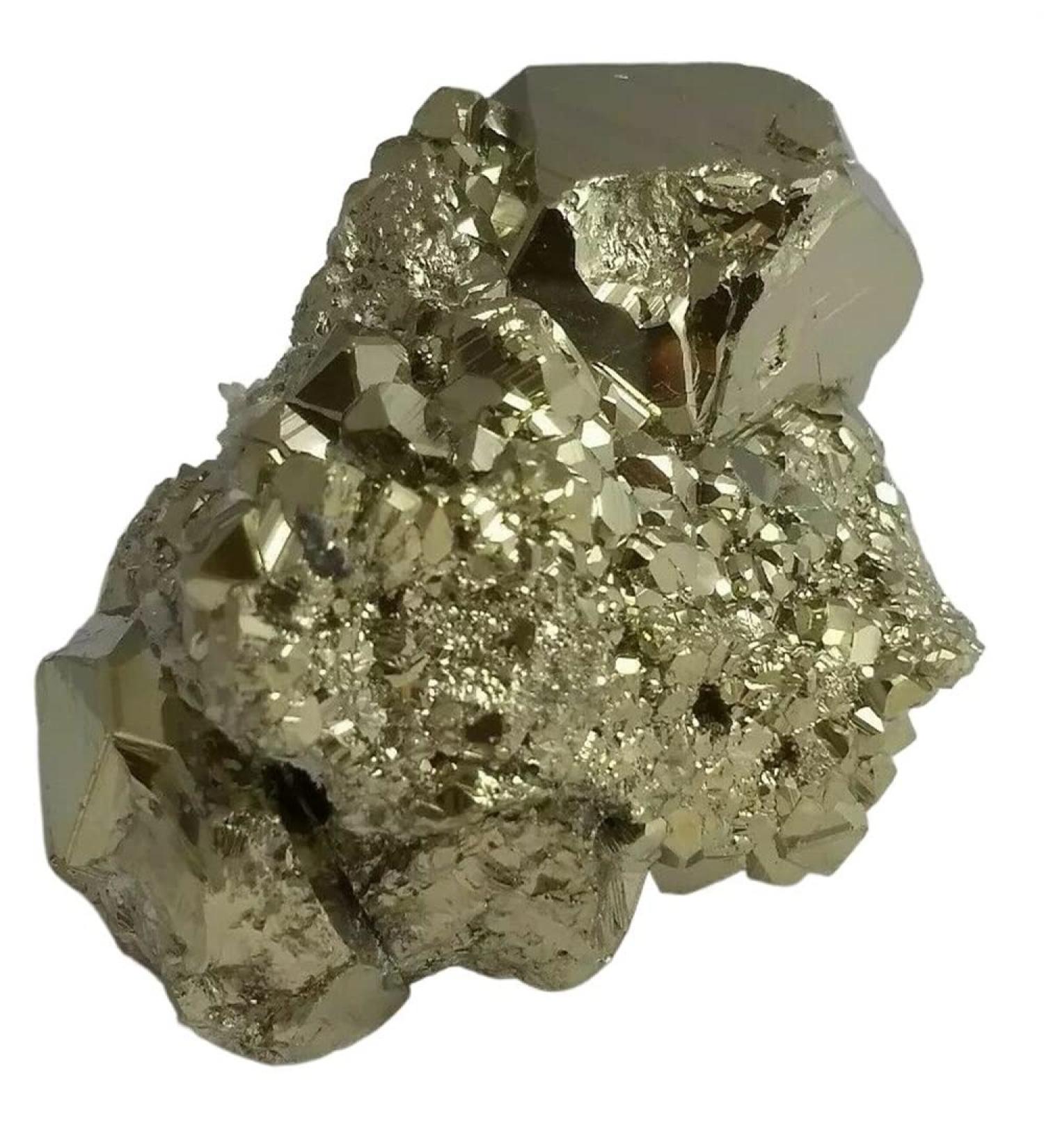 Iron Pyrite Crystal Cluster Specimen Peru Fools Gold (Size : 200-300g) - Buy Online on SooperMarket.com