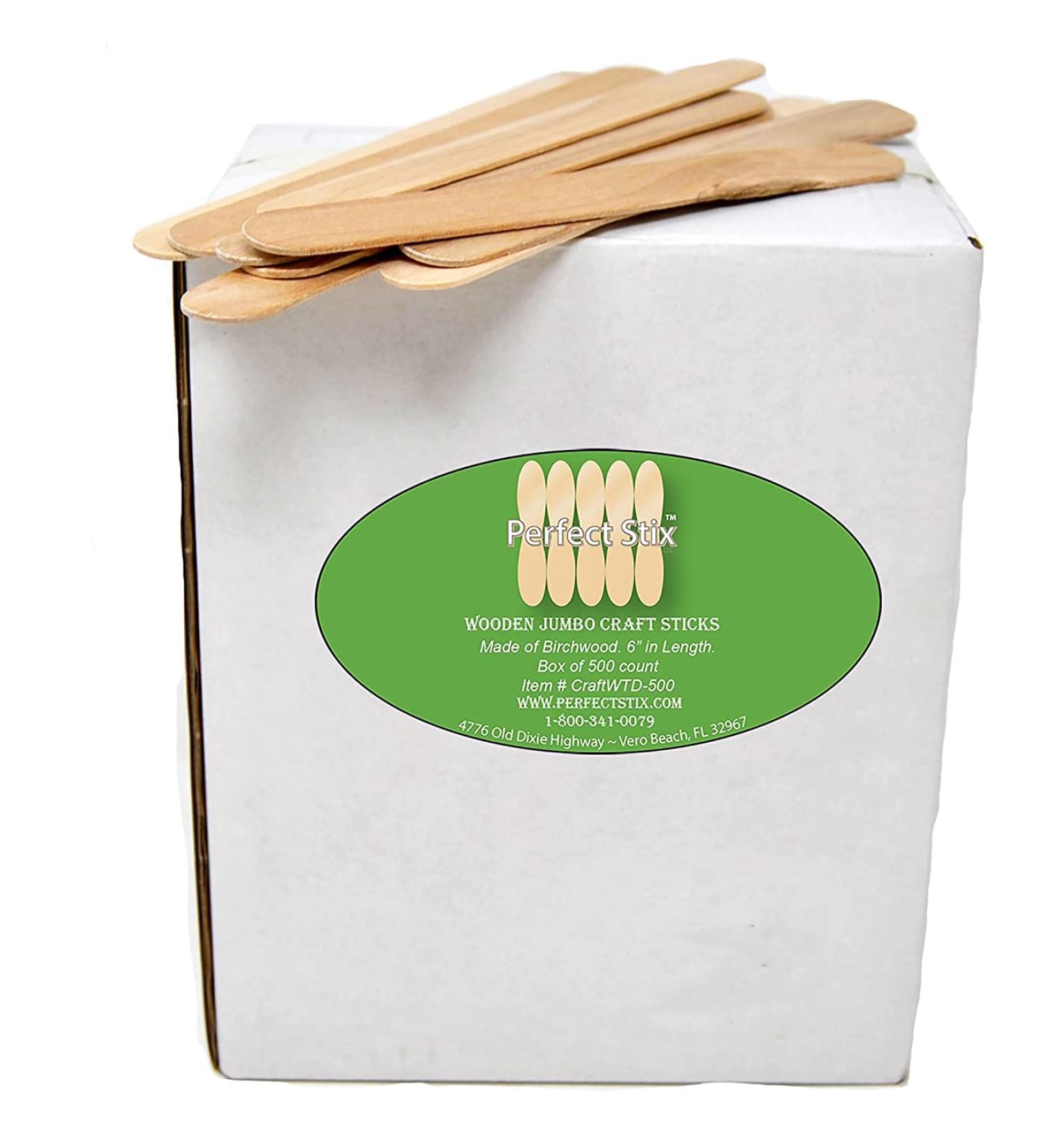 500ct Plain Jumbo Craft Sticks - Pack of 500 - Premium Quality - Buy Online on SooperMarket.com